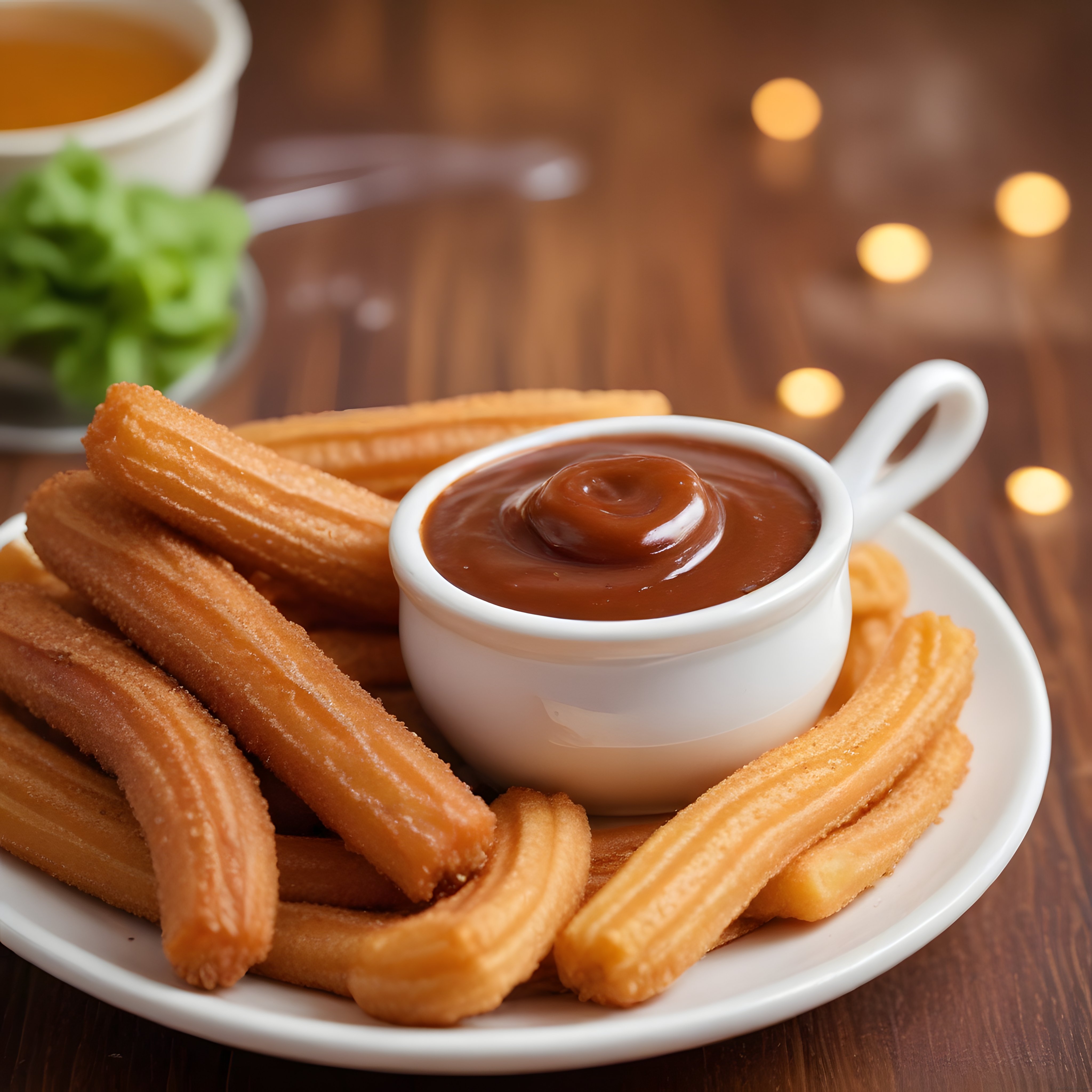 İspanyol Churros ve Çikolata Soslu Tatlı Tabağı - Davetkar Sunum