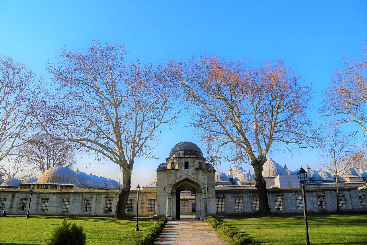 İstanbul cami kubbeleri mimari fotoğrafı - kültür ve İslam mirası