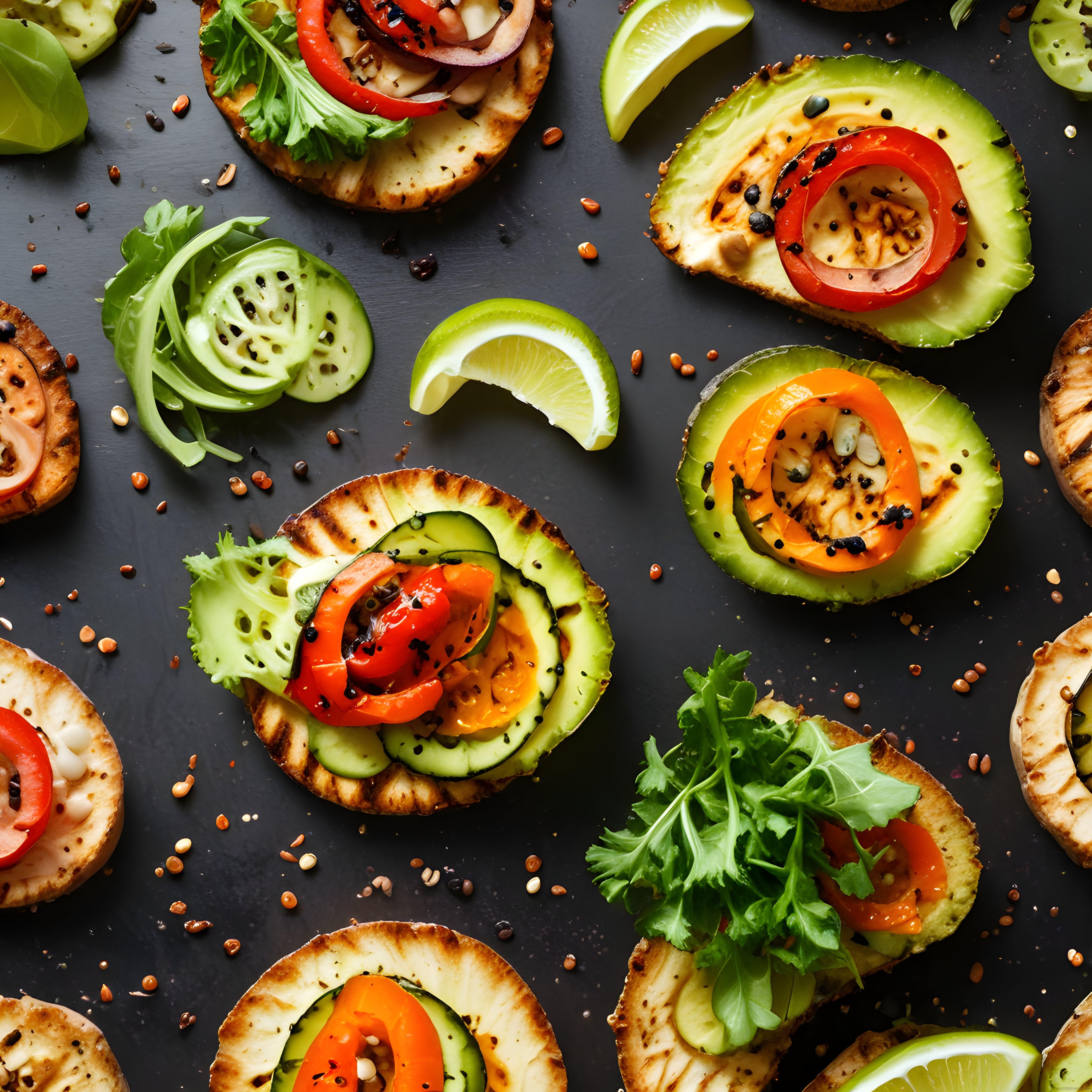 ızgara avokado ve taze sebzelerle hazırlanan sağlıklı vegan tost tarifi
