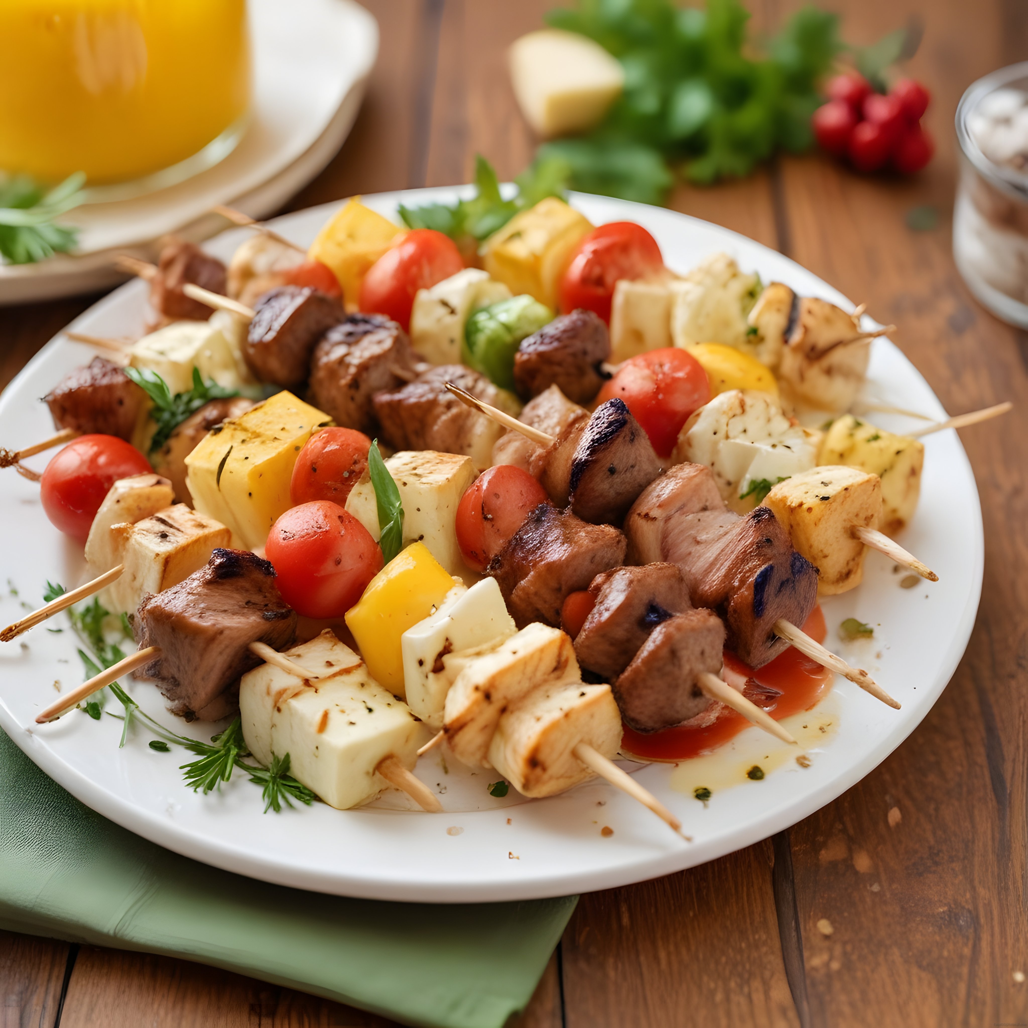 Izgara Et ve Peynirli Sebzeli Şiş Kebabı: Pratik Mangal Tarifi