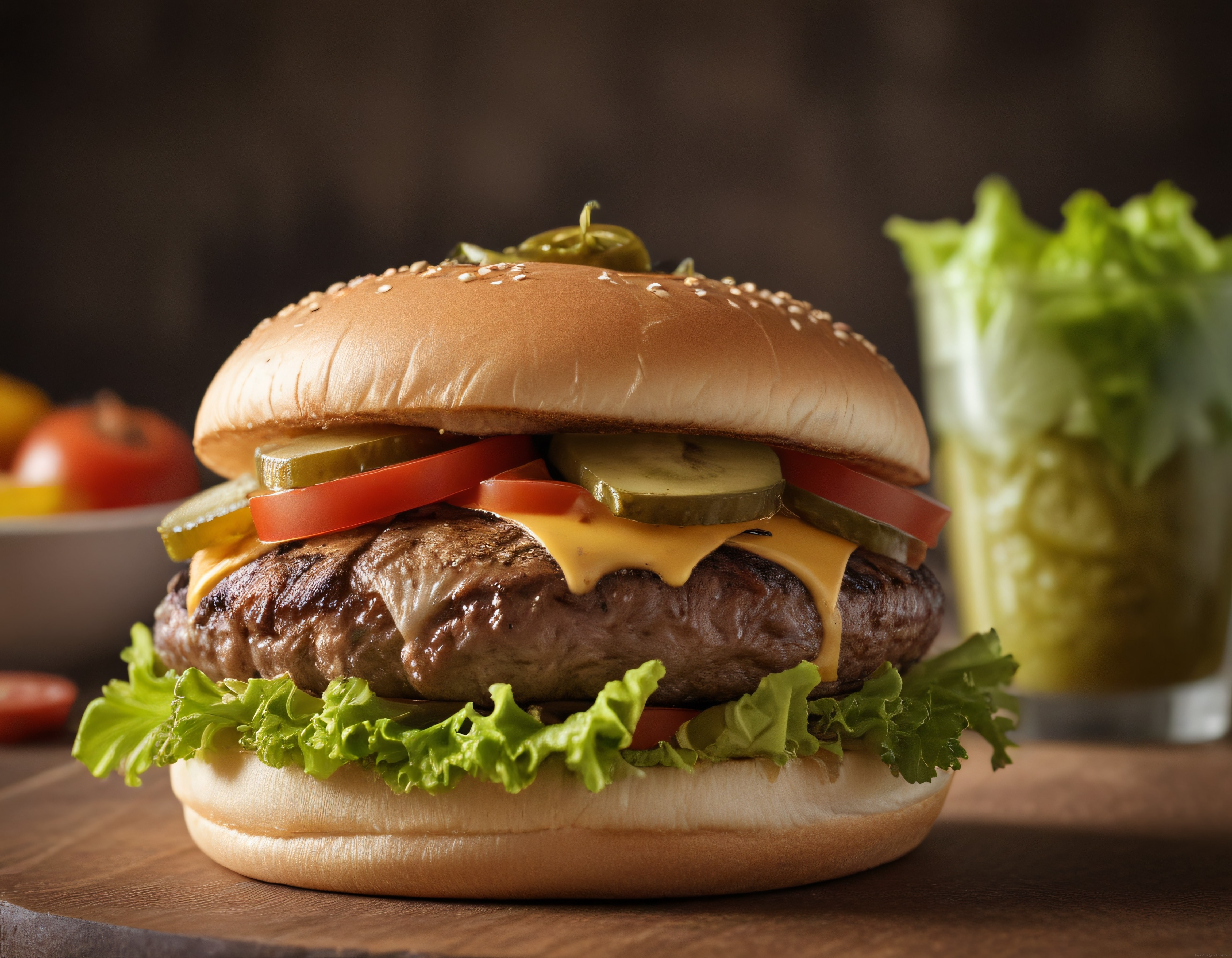 Izgara Köfteli Cheddar Peynirli Nefis Hamburger Tarifi ve Profesyonel Sunum
