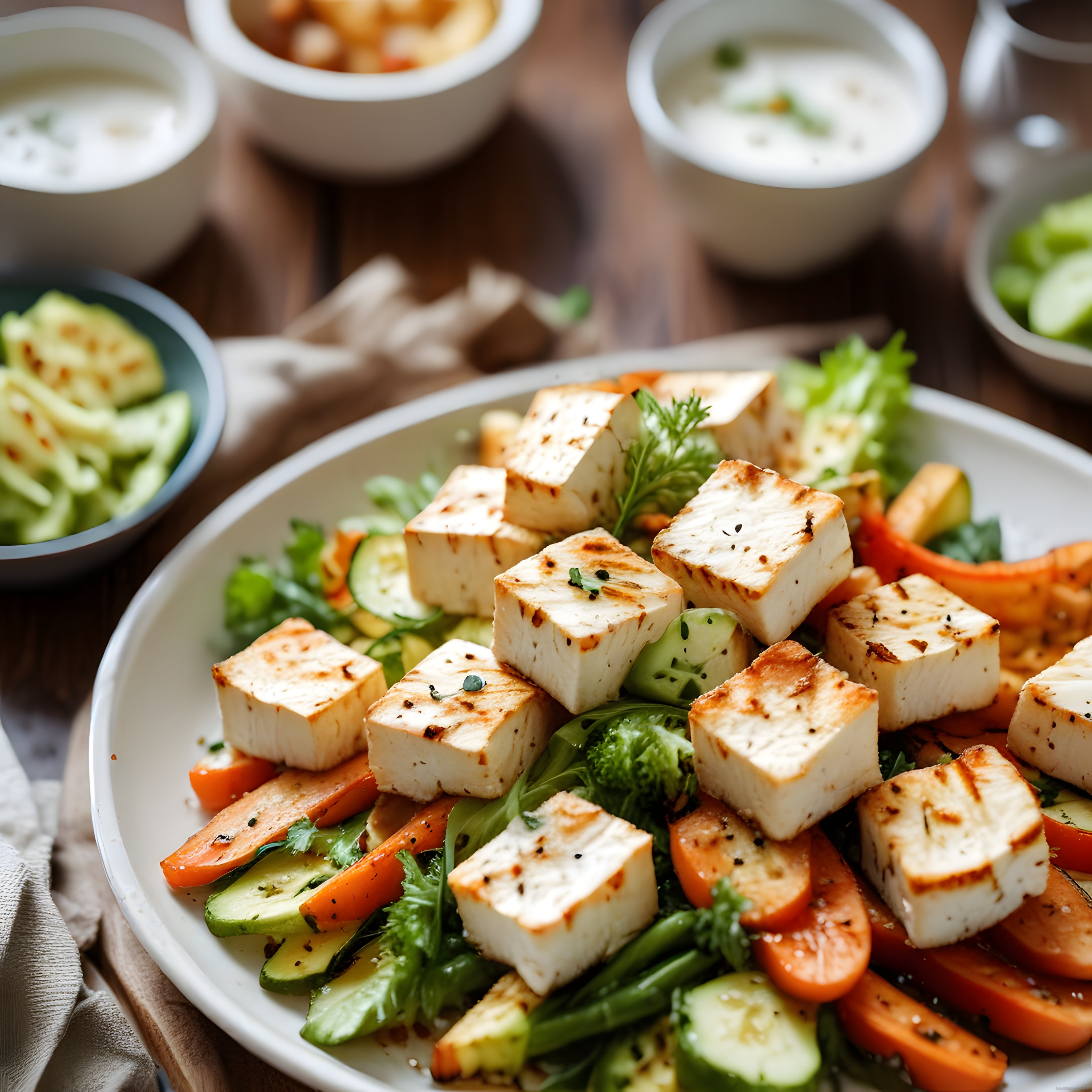 Izgara Peynirli ve Sebzeli Sıcak Salata Kasesi: Besleyici ve Sağlıklı Tarif