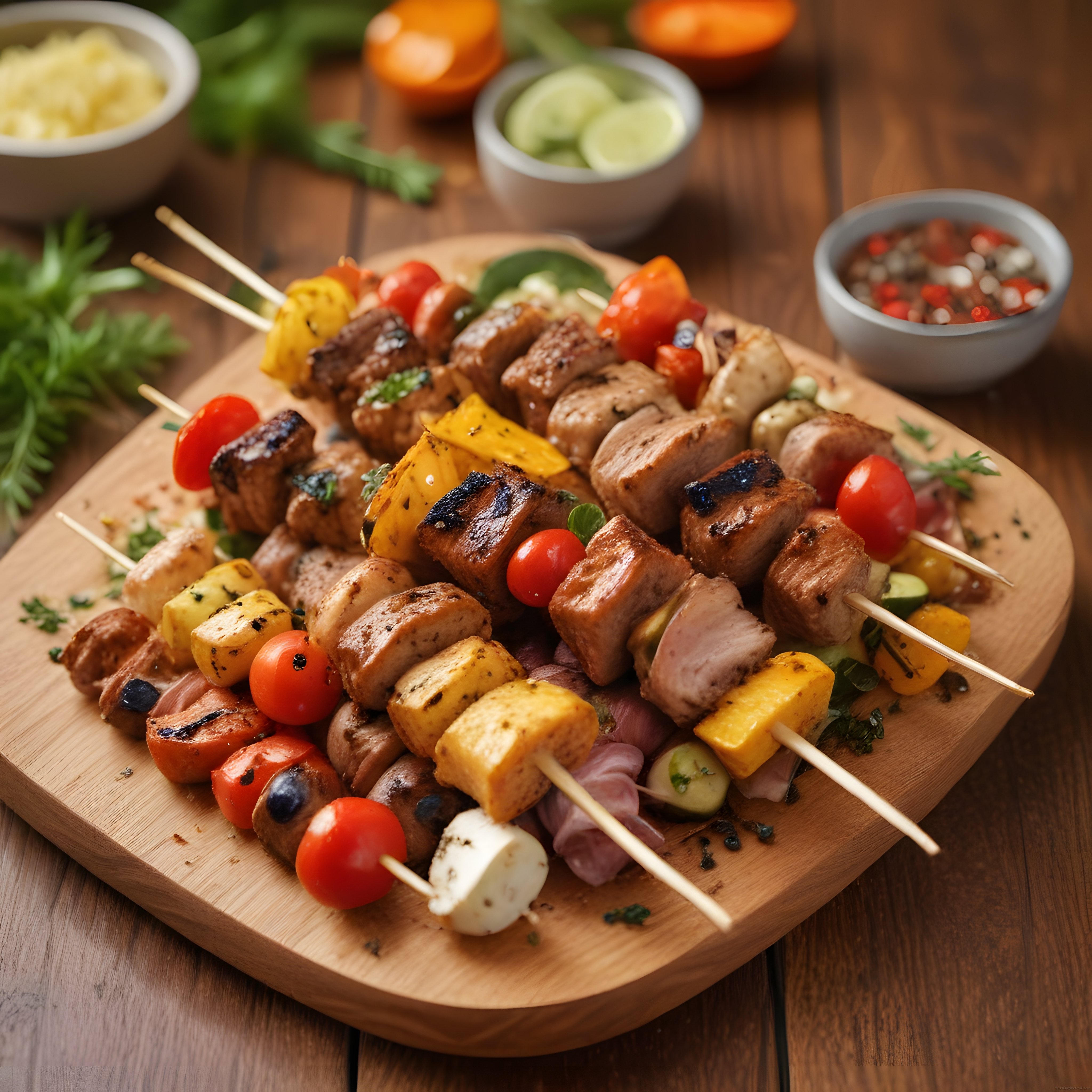 Izgara Şiş Kebap Çeşitleri: Et, Tavuk ve Sebzeli Karışık Mangal Tabağı