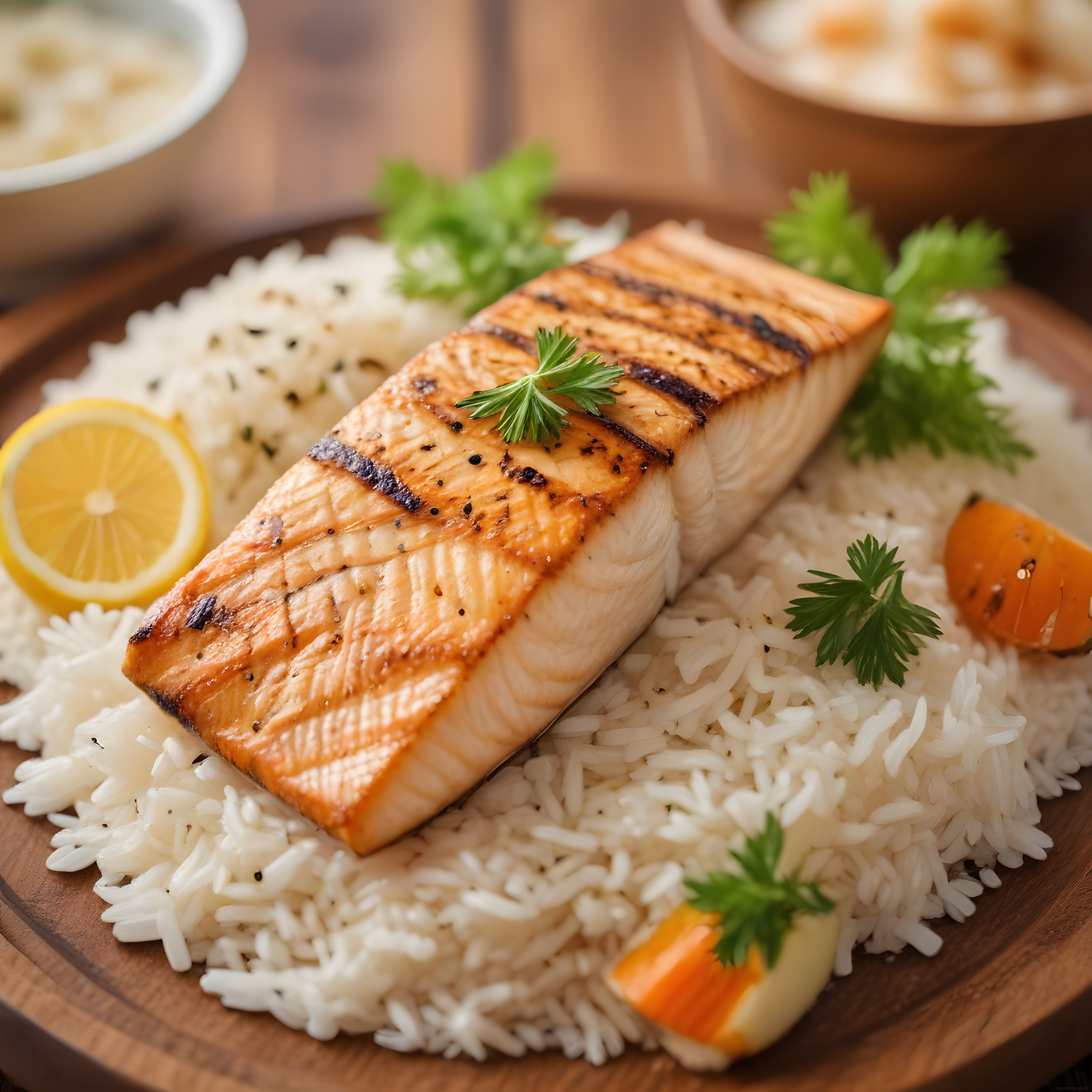 Izgara Somon Fileto ve Pirinç Pilavı ile Sağlıklı Akşam Yemeği