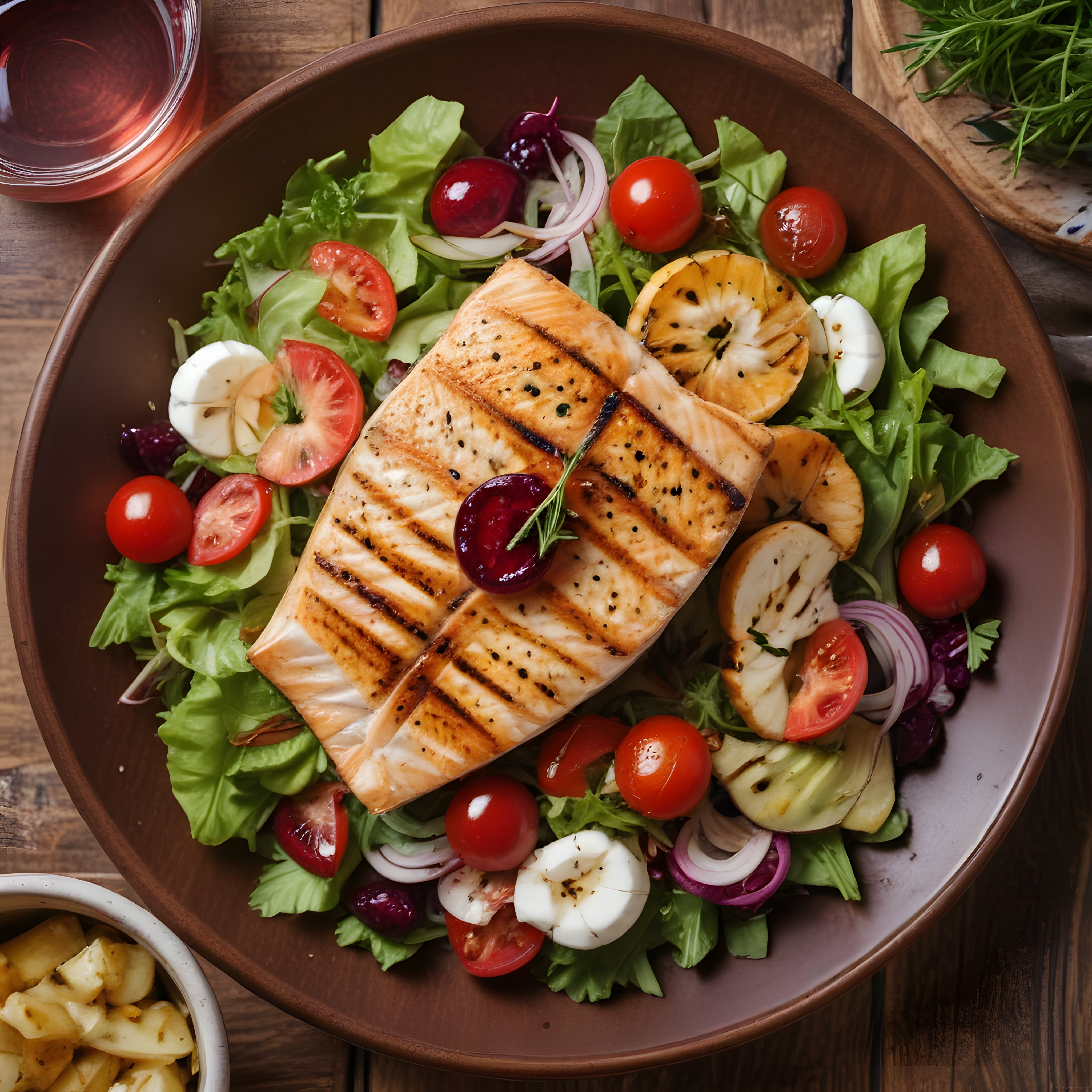 Izgara Somonlu Ananas Salatası: Sağlıklı ve Besleyici Akşam Yemeği
