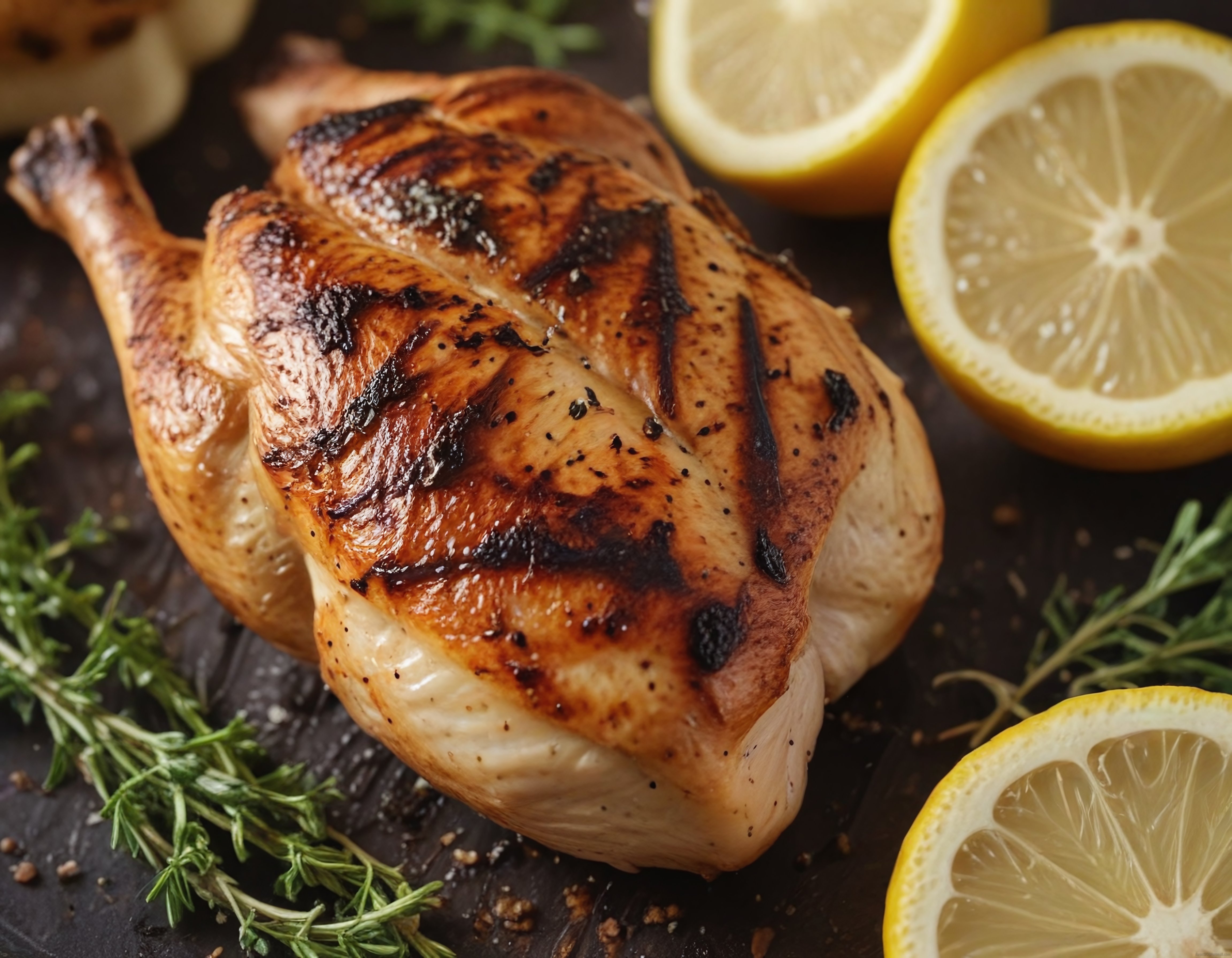 Izgara Tavuk Göğsü: Limon ve Taze Biberiye ile Sofralara Layık Lezzet