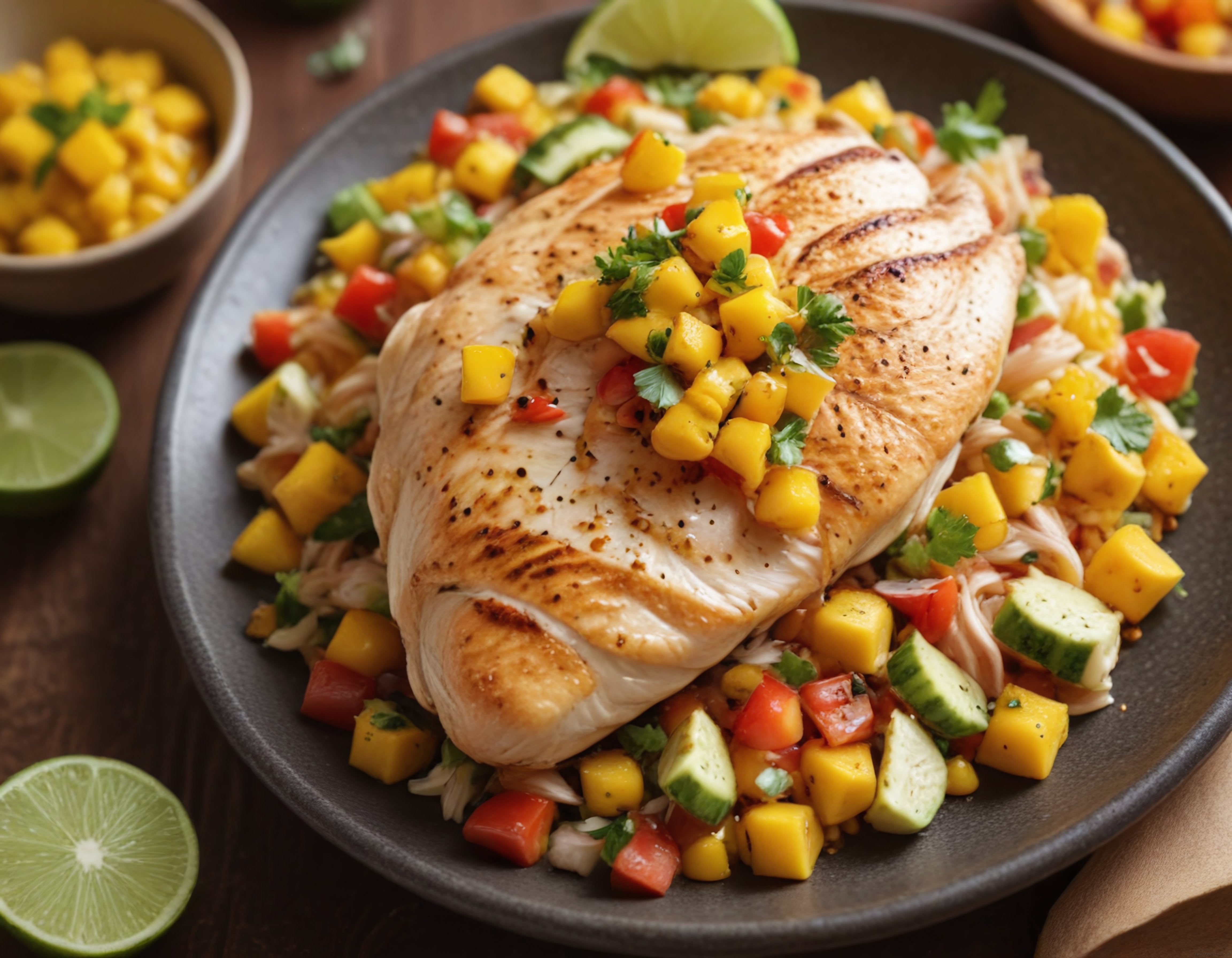 Izgara Tavuk Göğsü ve Taze Mango Salsa ile Sağlıklı Yaz Tarifi