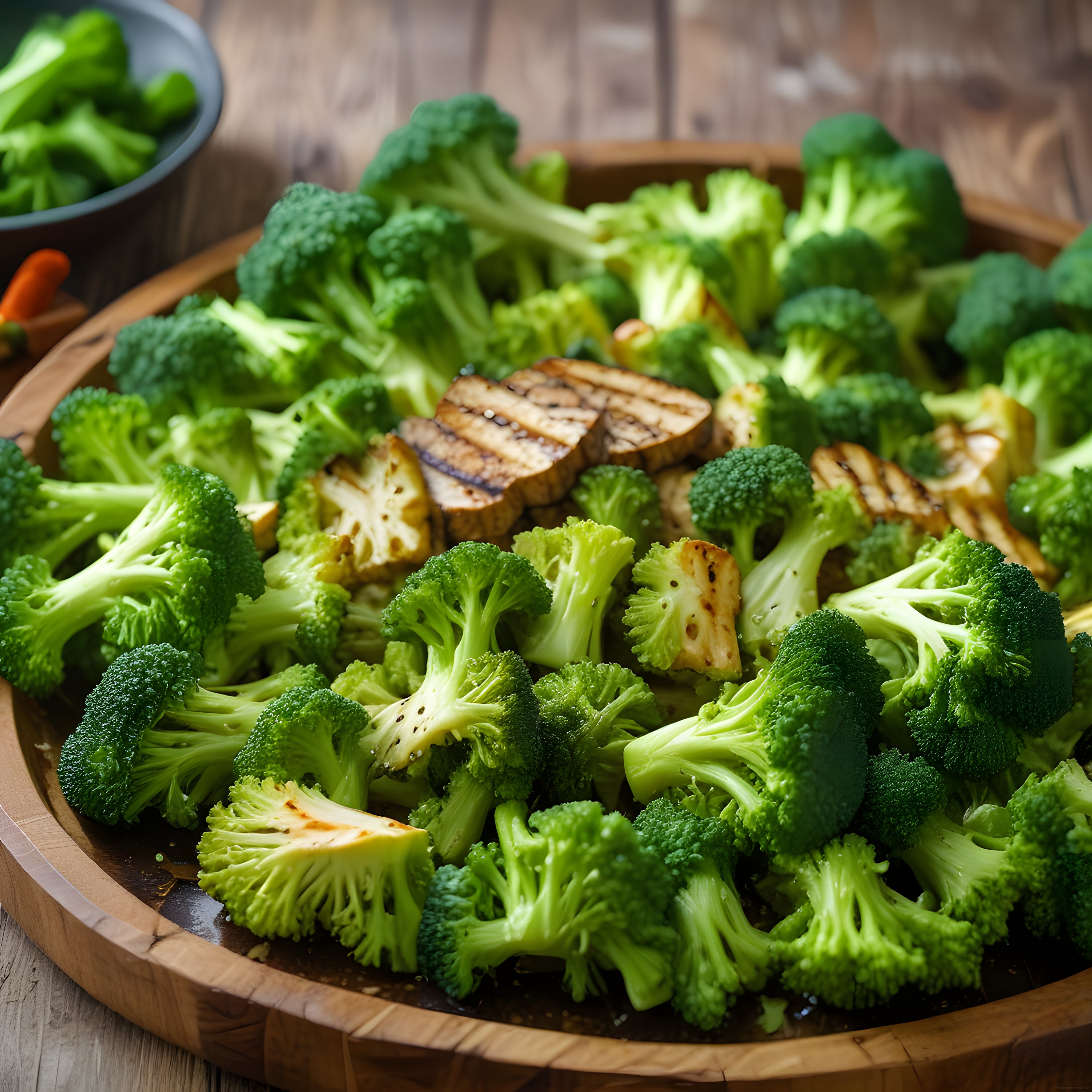 Izgara Tofu ve Brokoli ile Sağlıklı Vegan Akşam Yemeği Sunumu