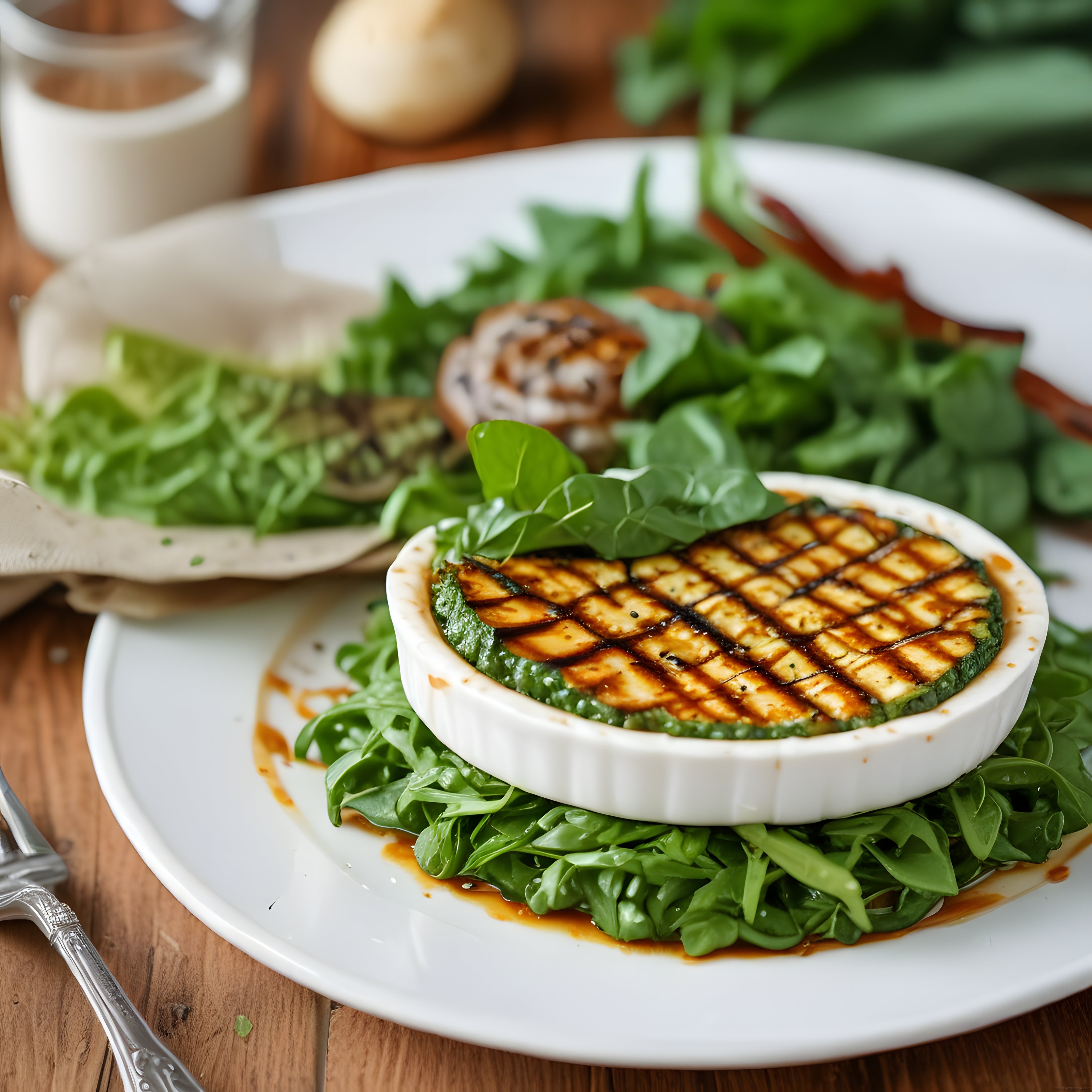 Izgarada Altın Sarısı Peynir ve Roka Salatası ile Sıcacık Kahvaltı