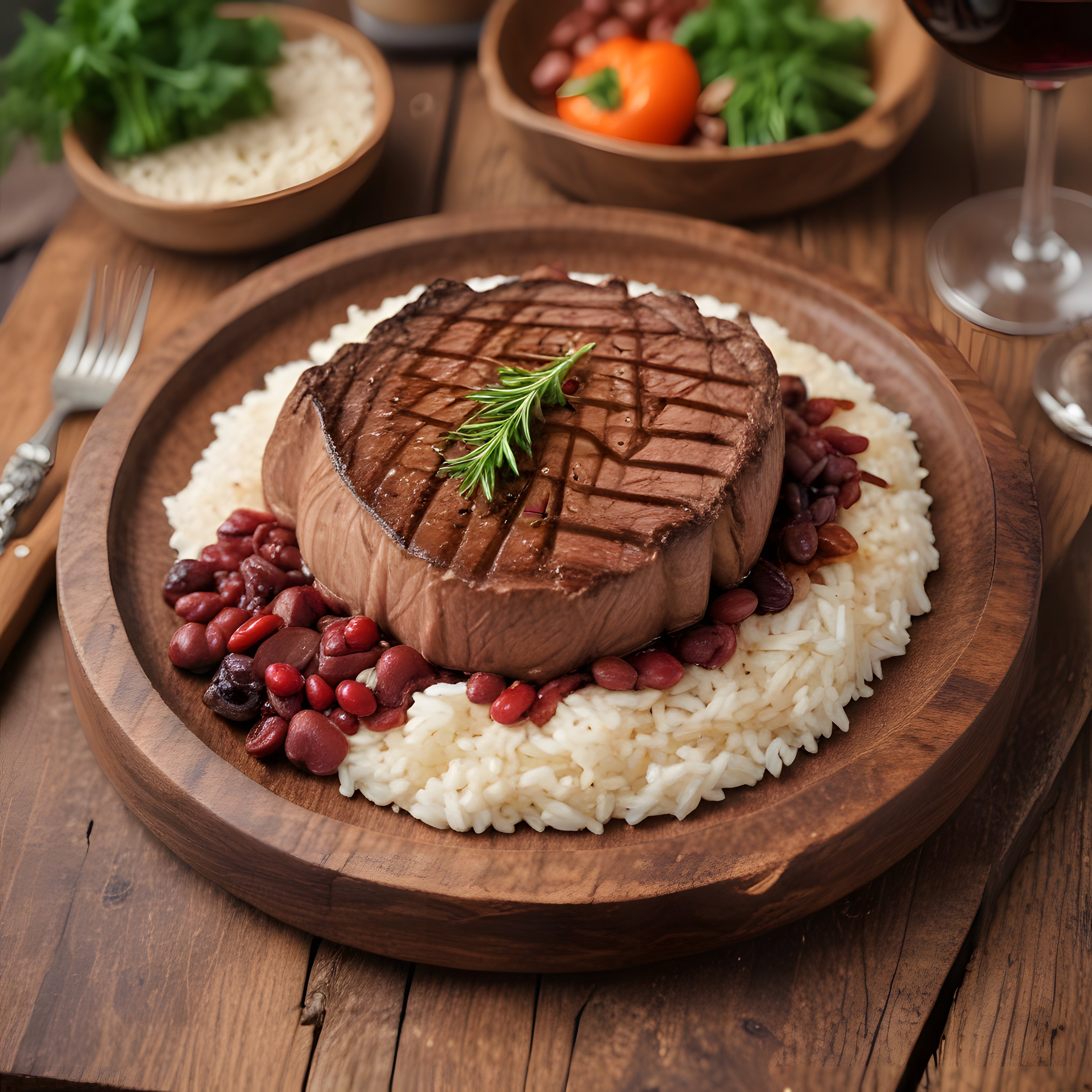 Izgarada Biftek, Pirinç Pilavı ve Kırmızı Fasulye ile Nefis Et Yemeği Menüsü