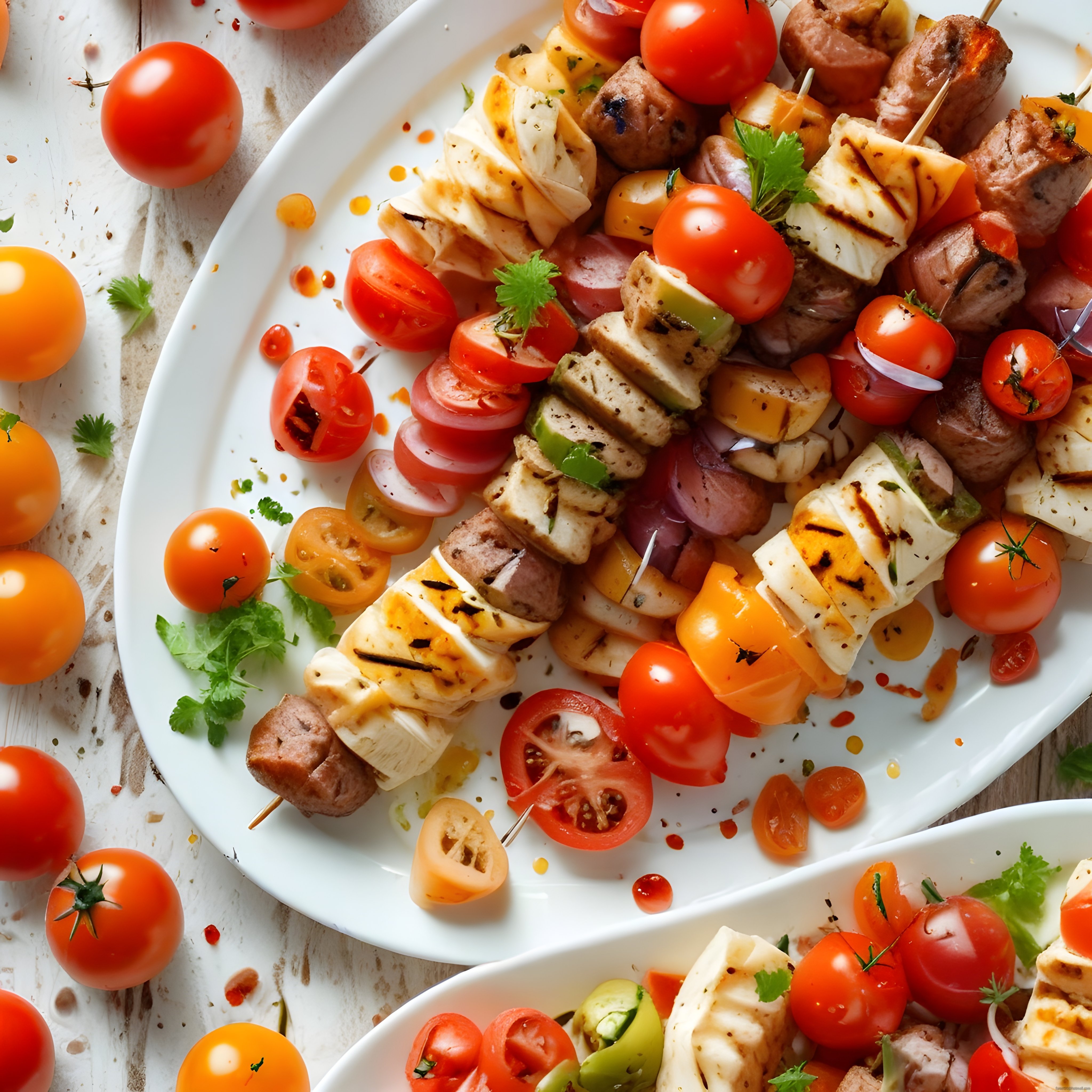 Izgarada Renkli Sebzeli Peynir Şişleri: Pratik ve Lezzetli BBQ Tarifi