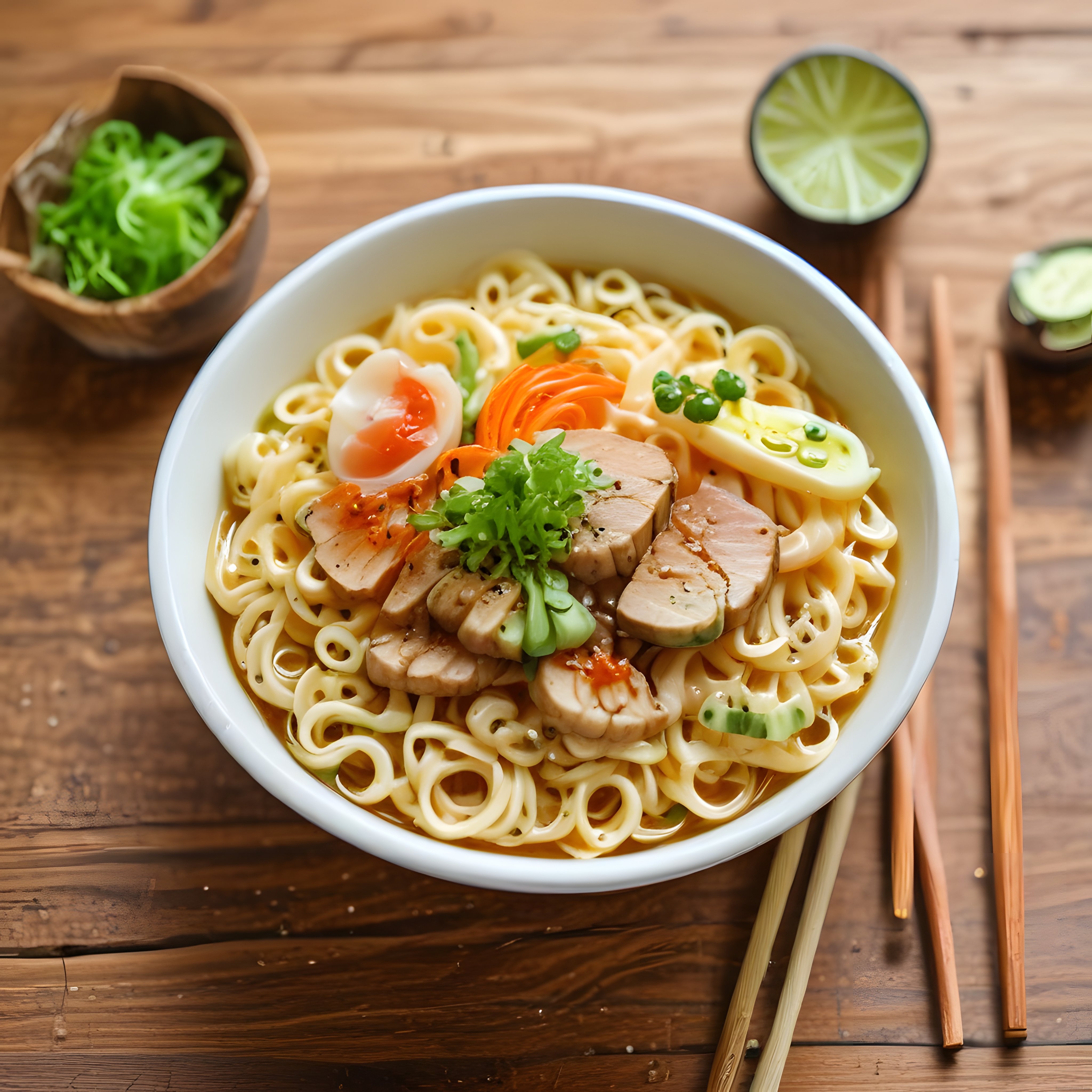 Japon Ramen: Baharatlı Et Suyu, Yarı Pişmiş Yumurta ve Yeşilliklerle Dolu Kase