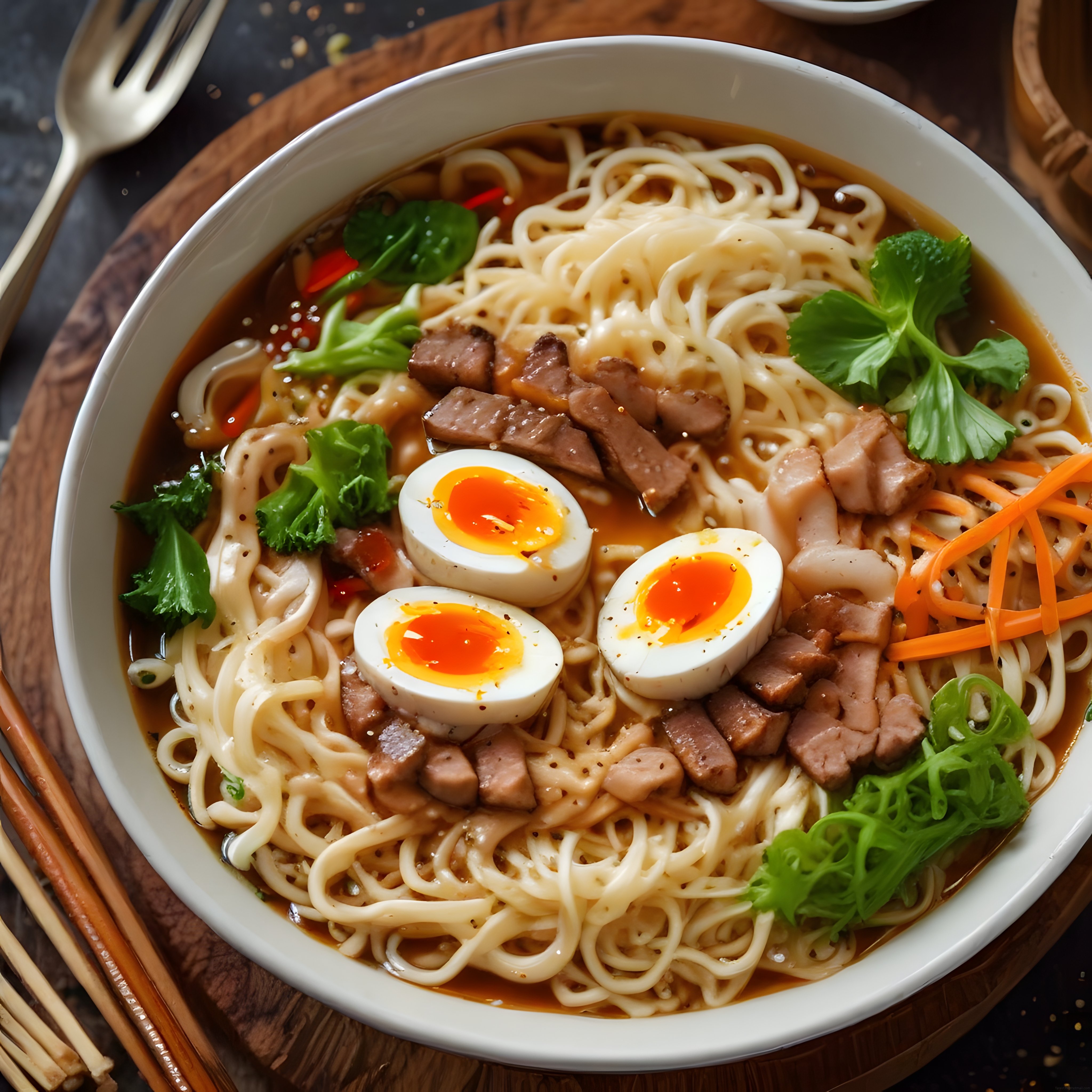 Japon Ramen Kasesi: Dana Eti, Baharatlı Et Suyu ve Yumuşak Haşlanmış Yumurta