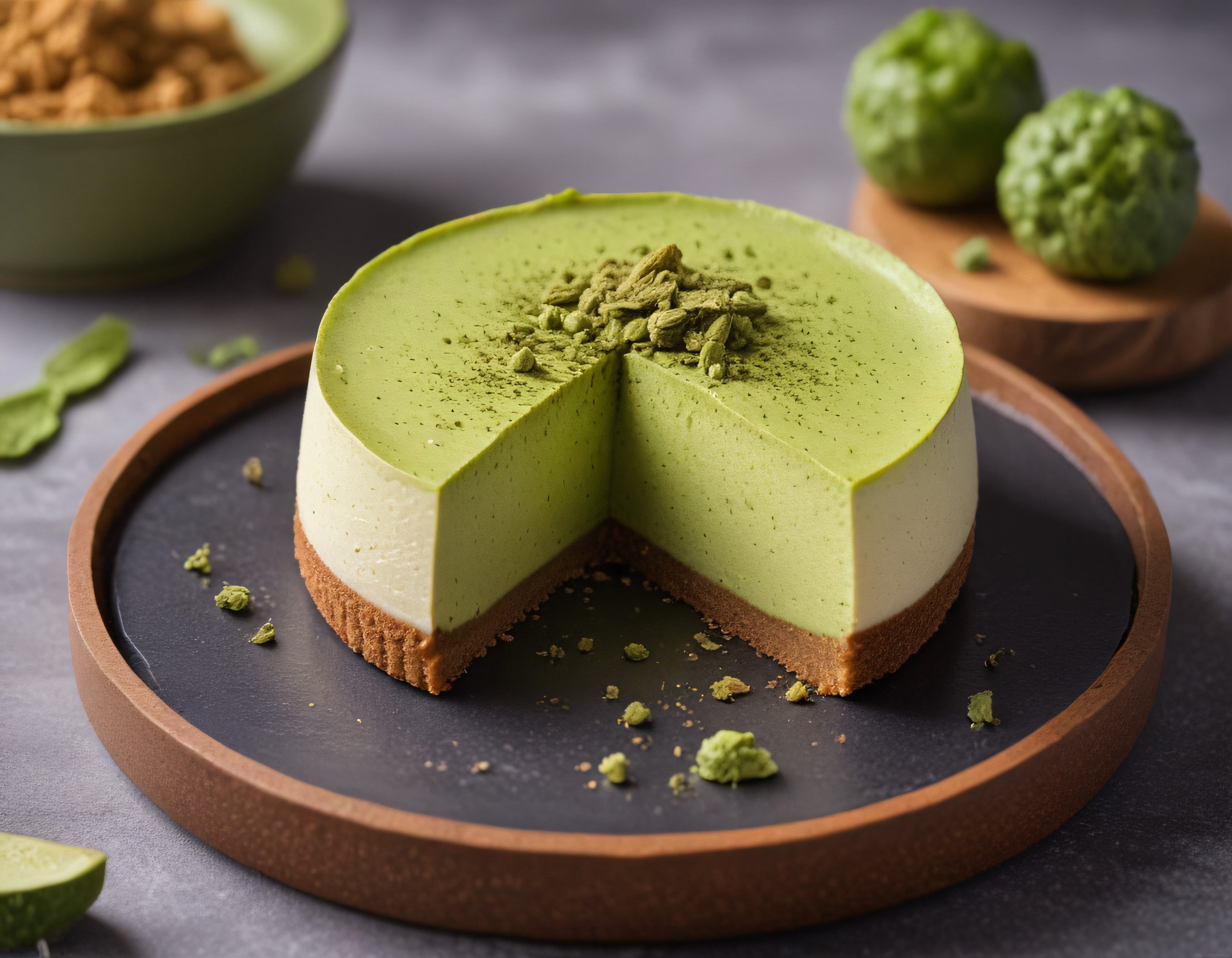Japon Usulü Yeşil Çaylı Cheesecake Tarifi: Kreması ve Bisküvi Tabanlı Tatlı