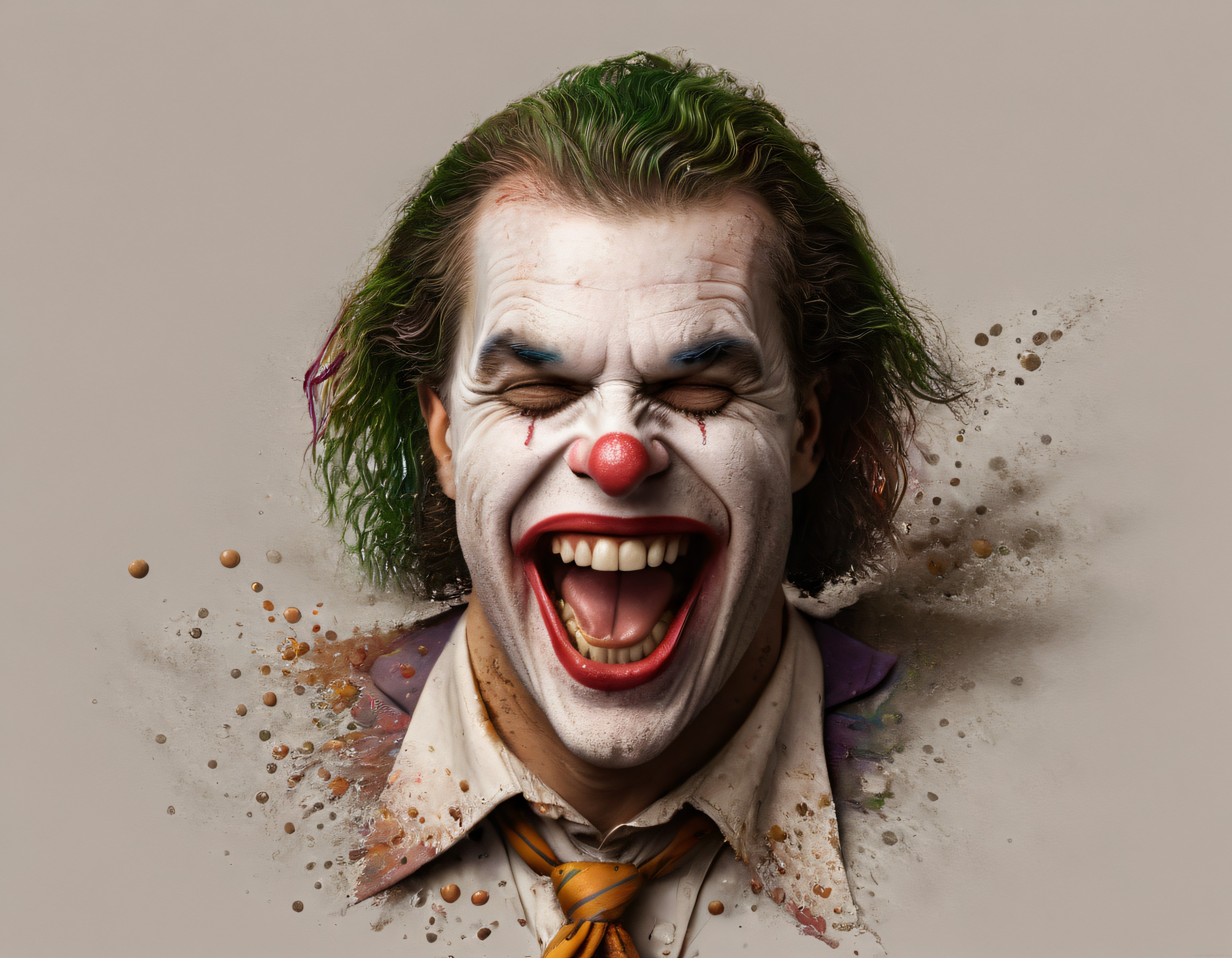 Joker Karakterinin Korkutucu Kahkaha Anı ve Dağılmış Palyaço Makyajı