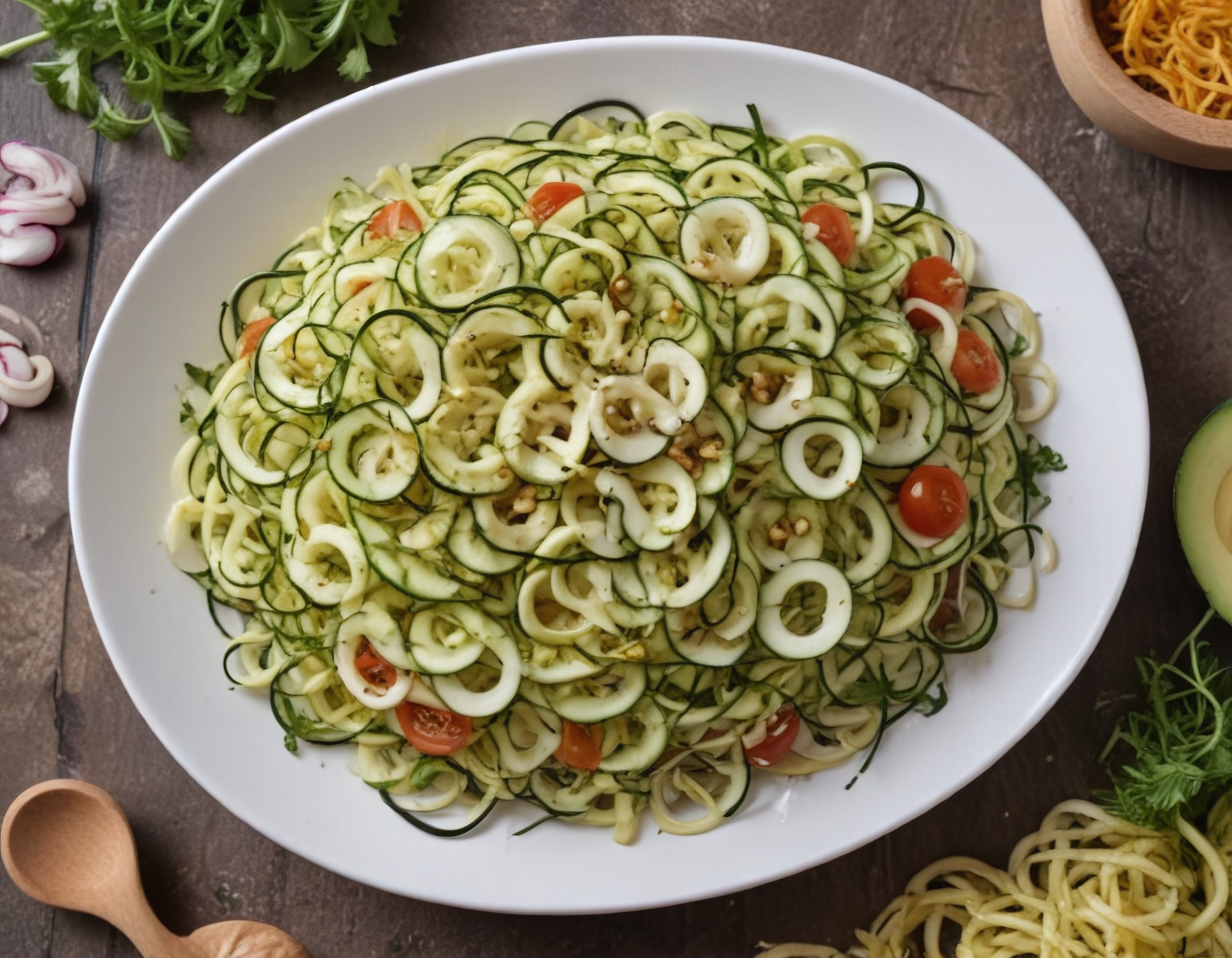 Kabak spagetti salata tarifi: Hafif ve besleyici yaz akşam yemeği