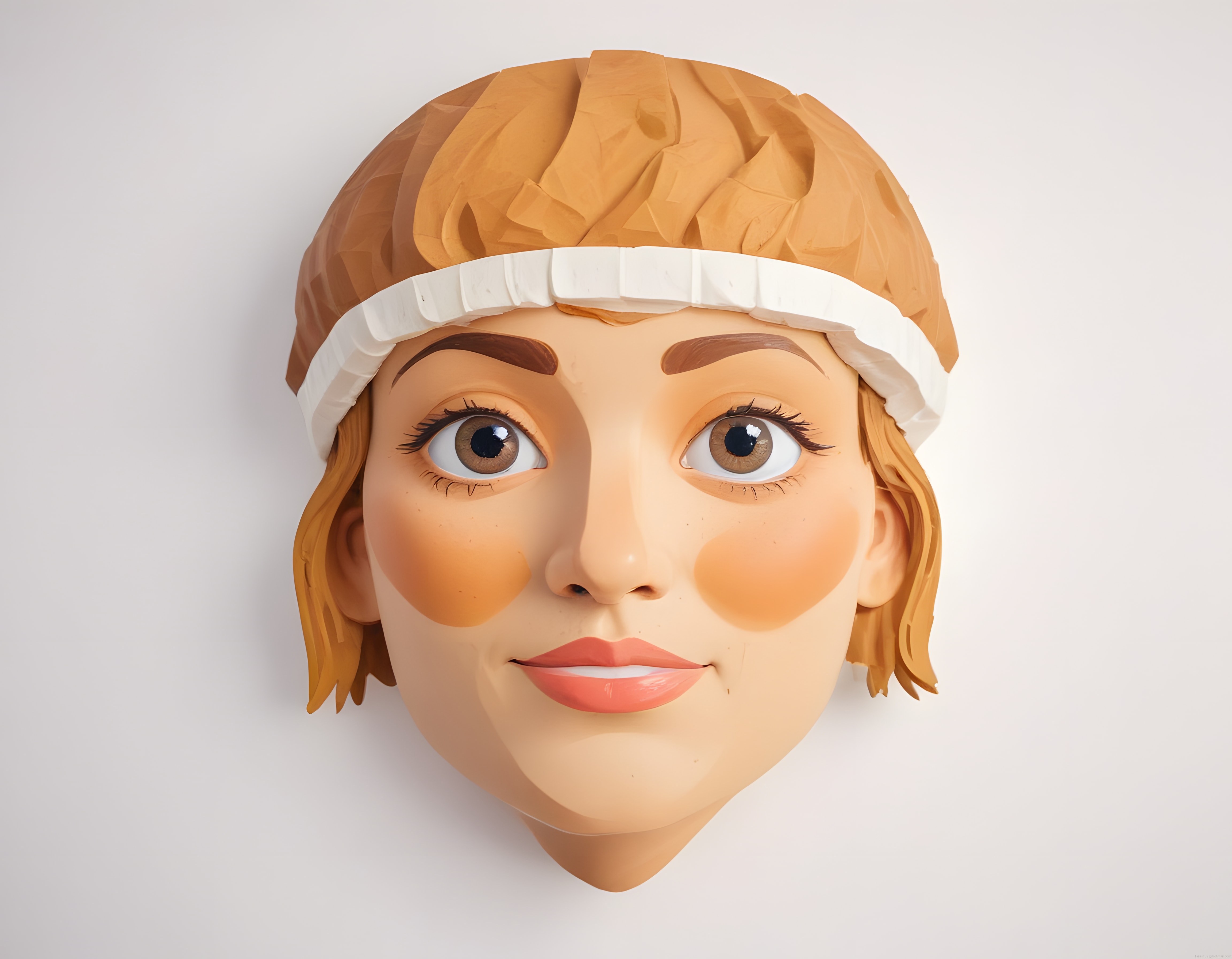 Kağıt Katlama Sanatıyla Yapılmış 3D Kadın Portresi ve Maske Tasarımı