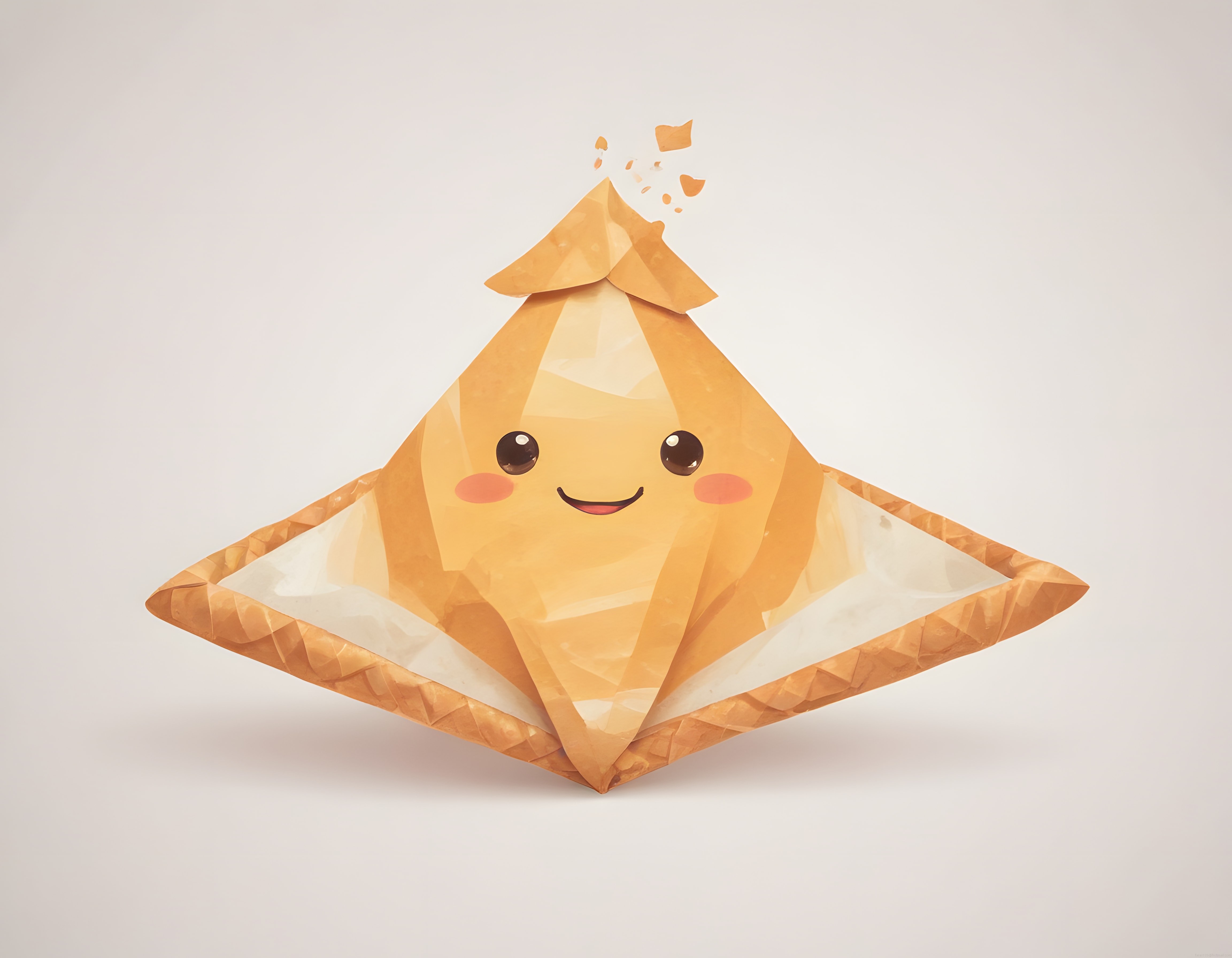 Kağıttan Yapılmış Sevimli Origami Karakter ve Gülümseyen Falcı Muska