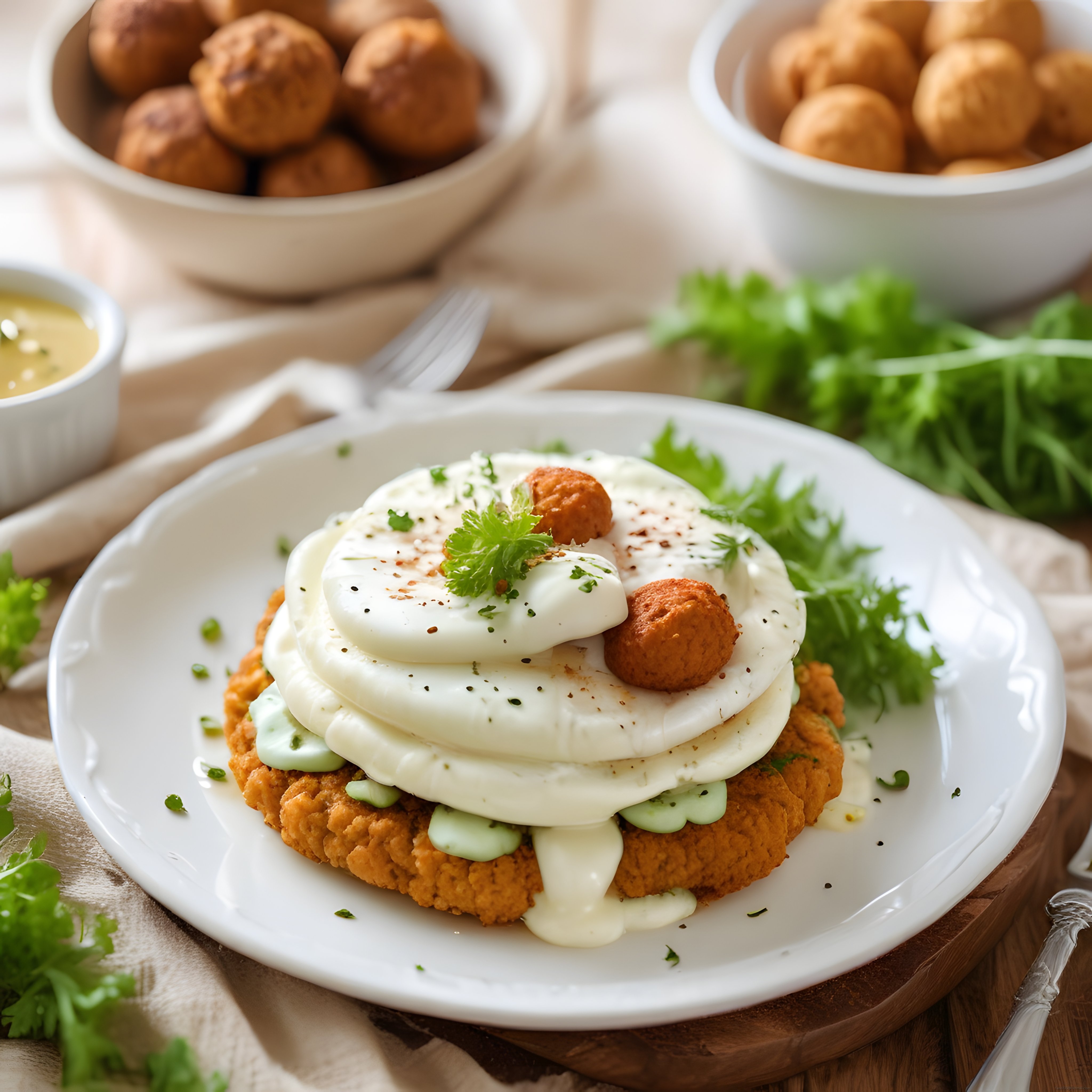 Kahvaltı İçin Falafel ve Mozzarella Peynirli Pratik ve Egzotik Tarif