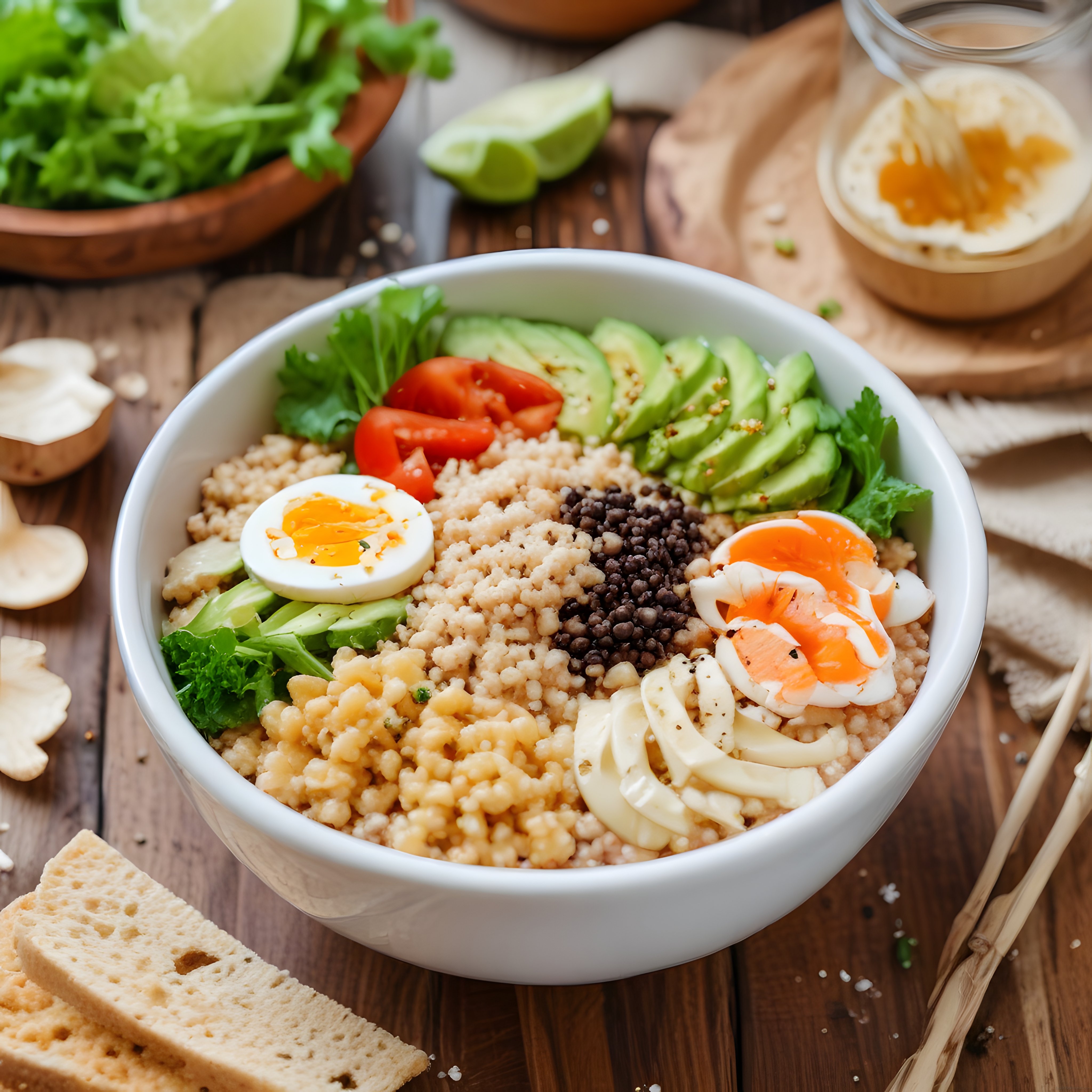 Kahvaltı Kasesi: Yumurta, Avokado, Domates ve Kuskuslu Sağlıklı Tarif