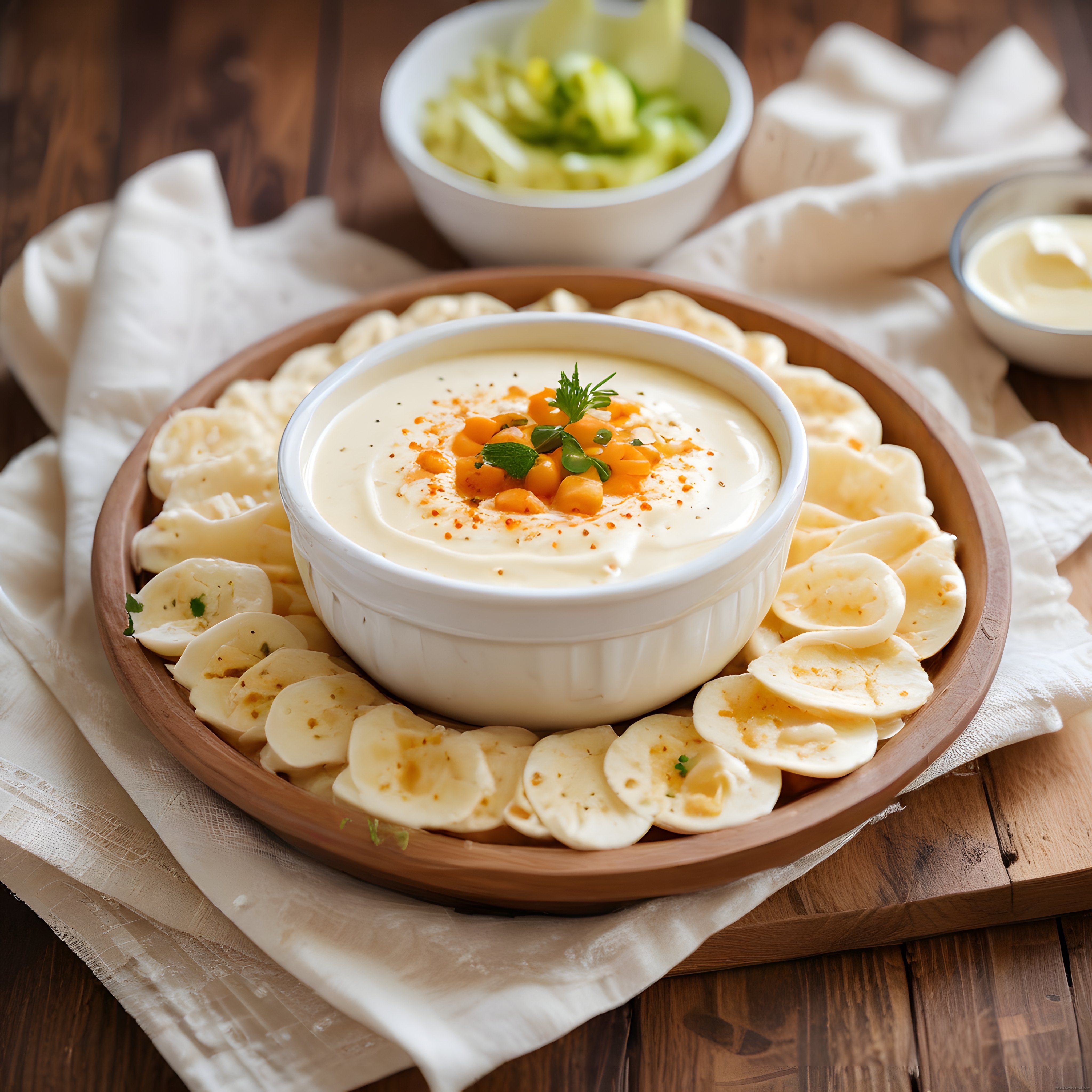 Kahvaltı Sofralarına Özel Ev Yapımı Kremalı Dip Sos ve Çıtır Cips