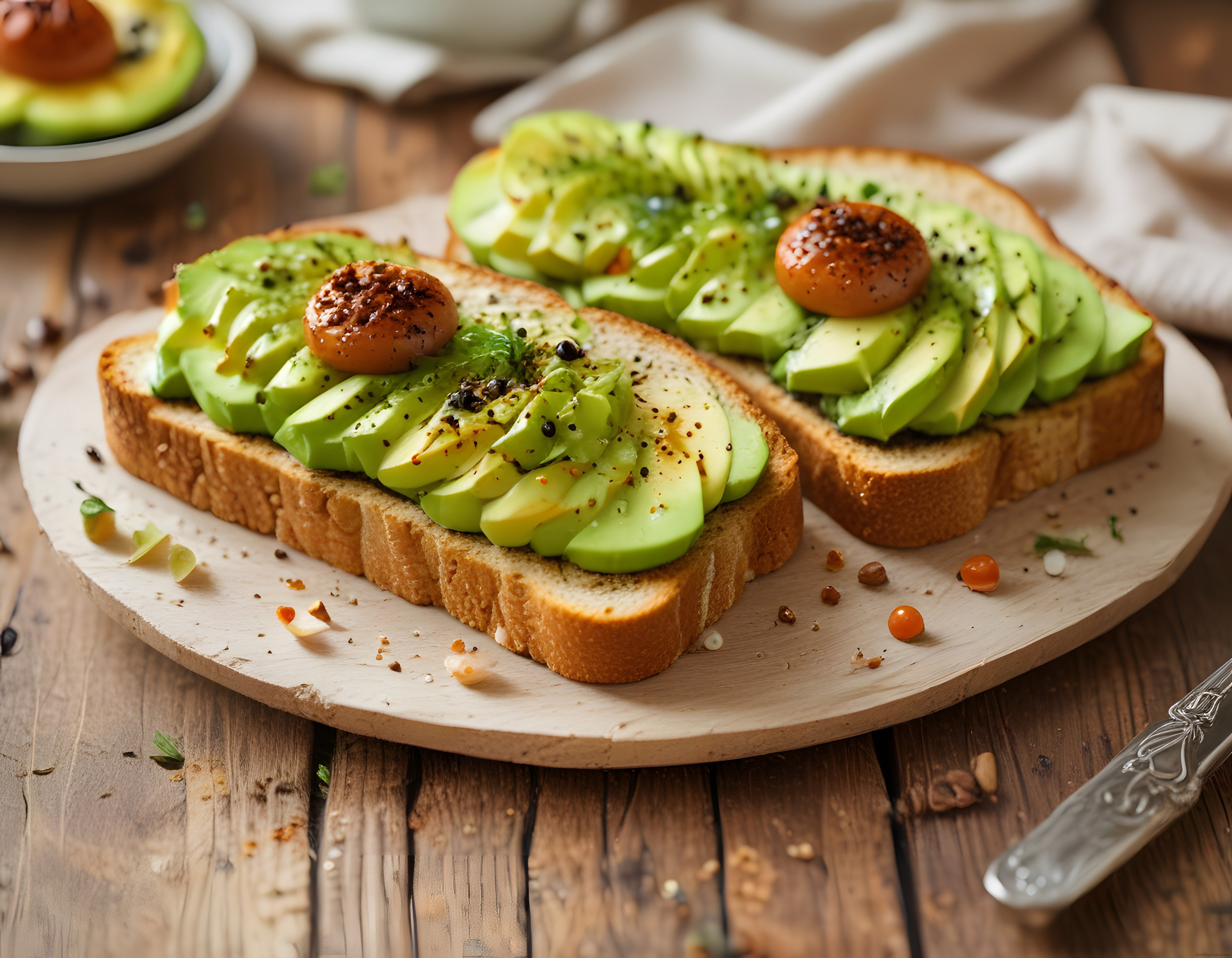 Kahvaltı Sofralarınıza Şıklık Katacak Avokadolu Tost ve Sarımsaklı Yumurta Sunumu
