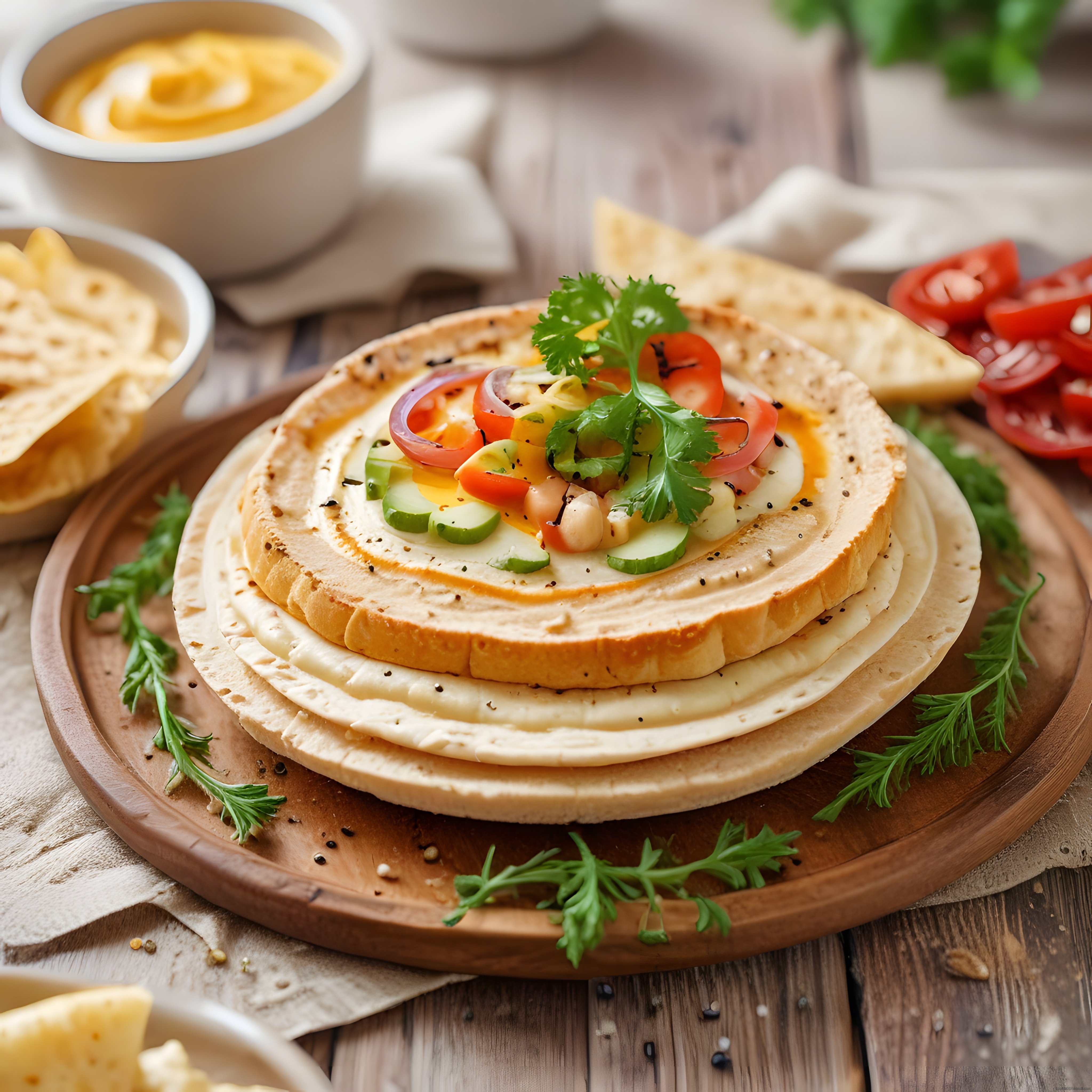 Kahvaltı Sofrasına Özel: Taze Sebzeler ve Cheddar Soslu Ekmek Üstü Sunum