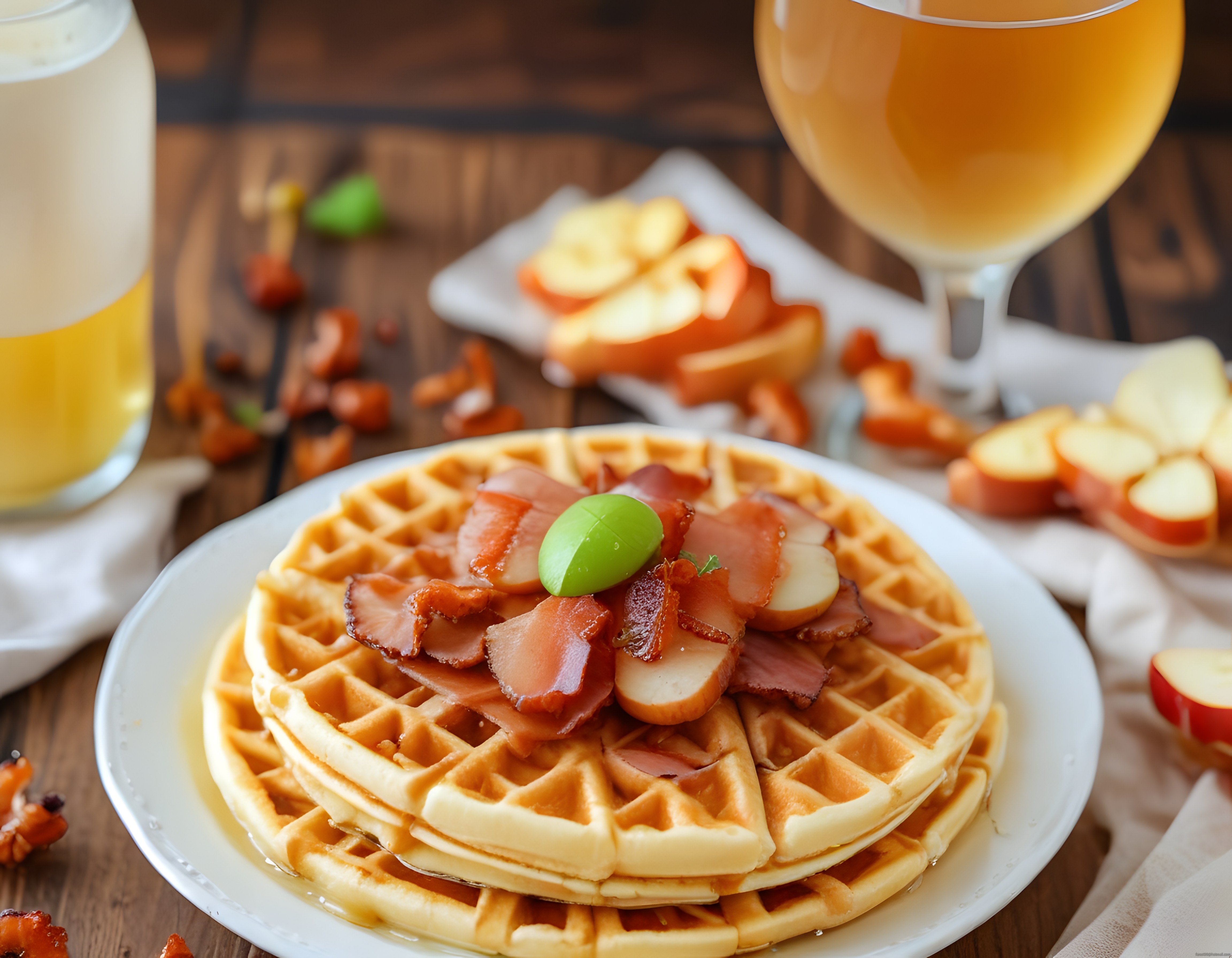Kahvaltı Sofrasında Ballı Waffle ve Pastırma ile Eşsiz Bir Lezzet Deneyimi