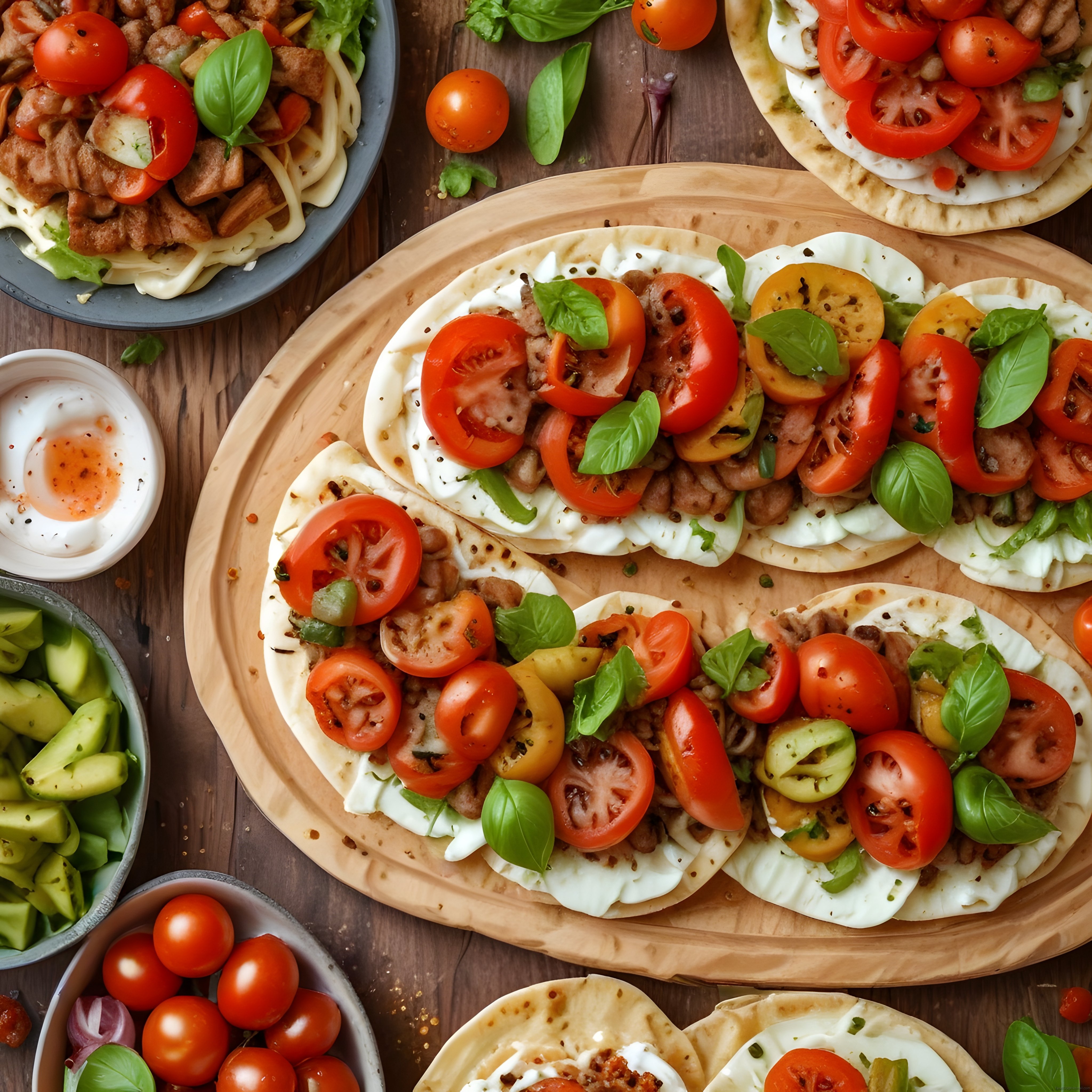 Kahvaltı Sofrasında Mozzarella ve Domatesli Taze Lavaş Tarifleri