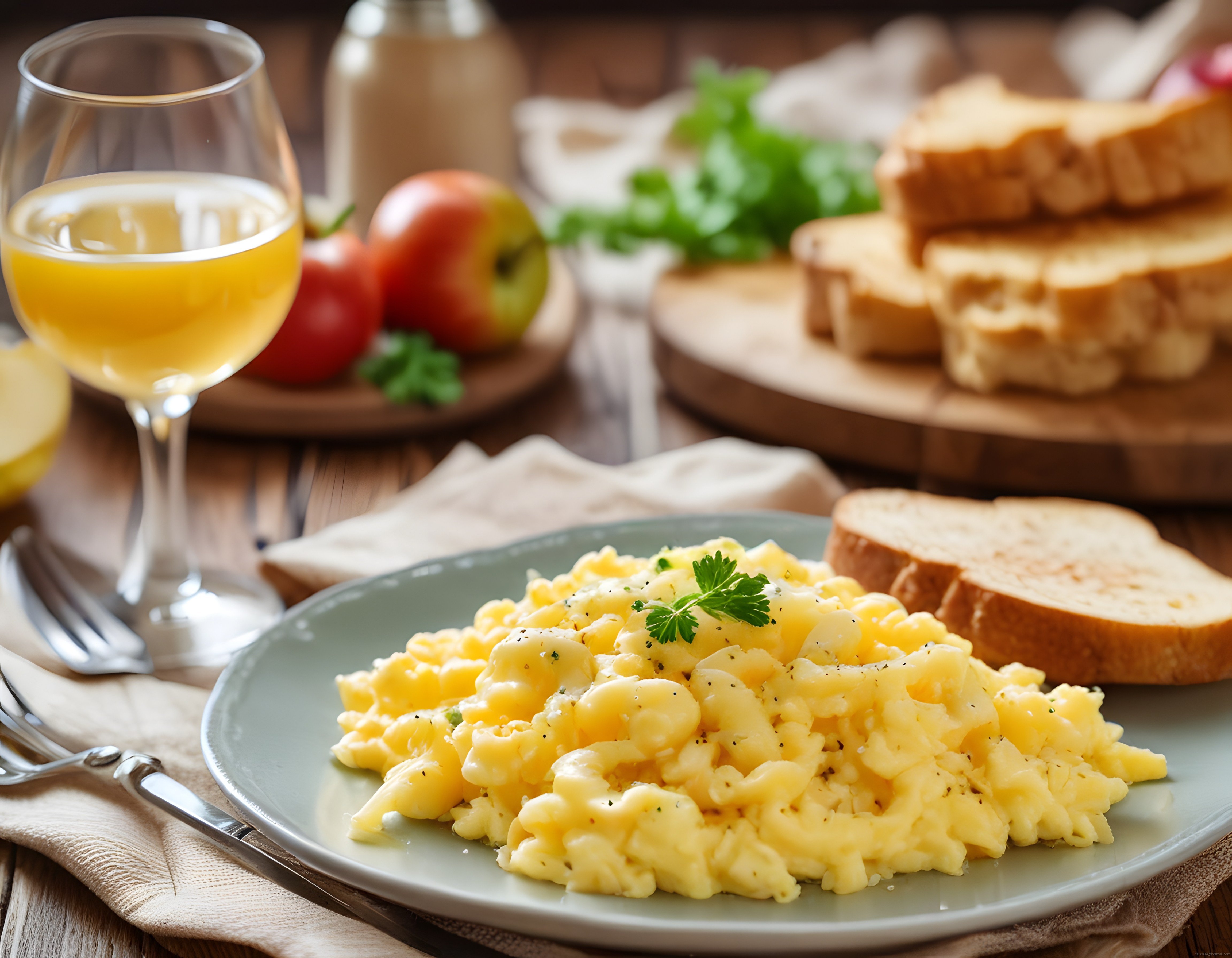 Kahvaltı Sofrasında Tereyağlı Omlet ve Portakal Suyu ile Güne Zengin Başlangıç