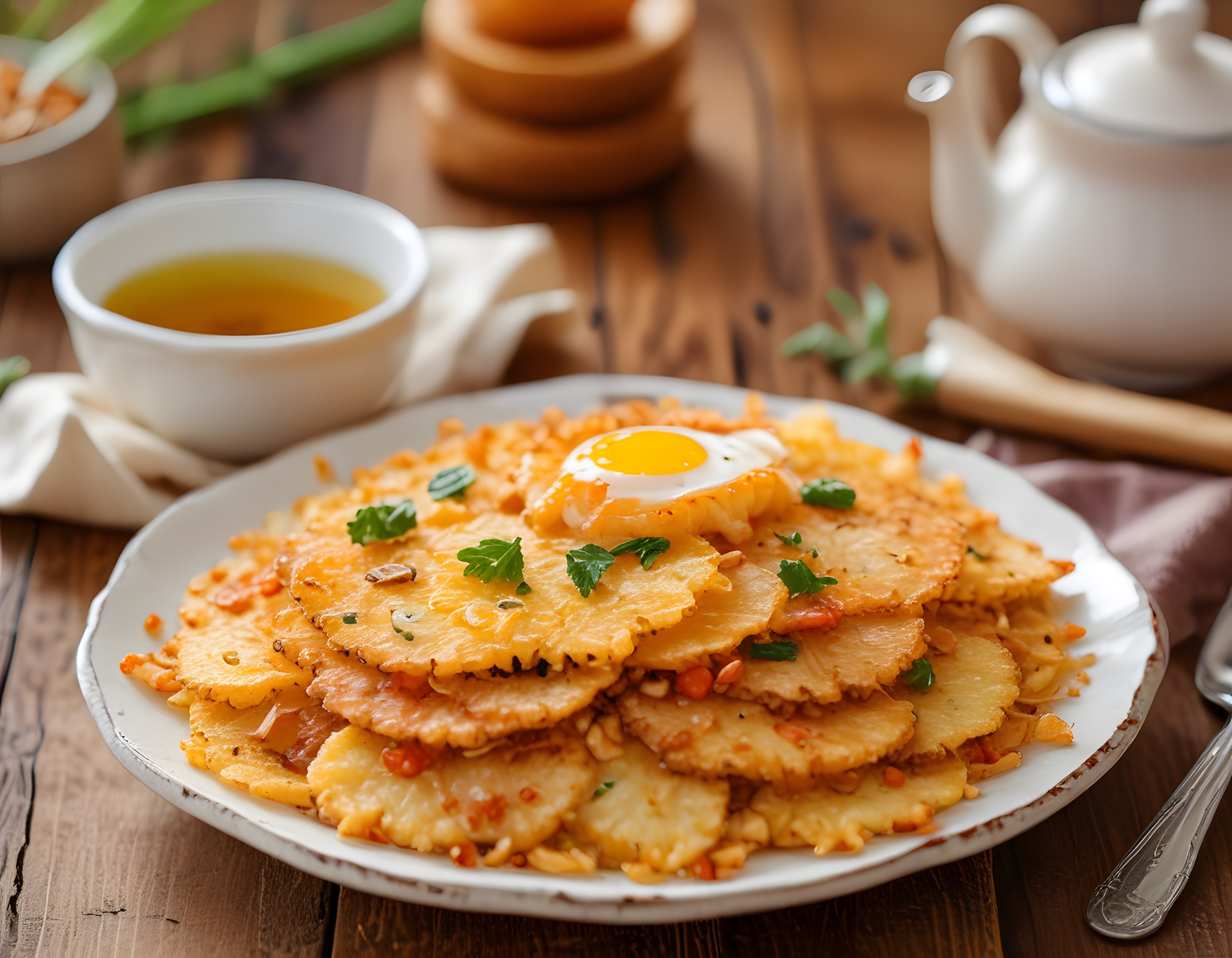 Kahvaltı Tabağı: Patates ve Kızarmış Yumurtalı Lezzetli Ev Yapımı Tarif