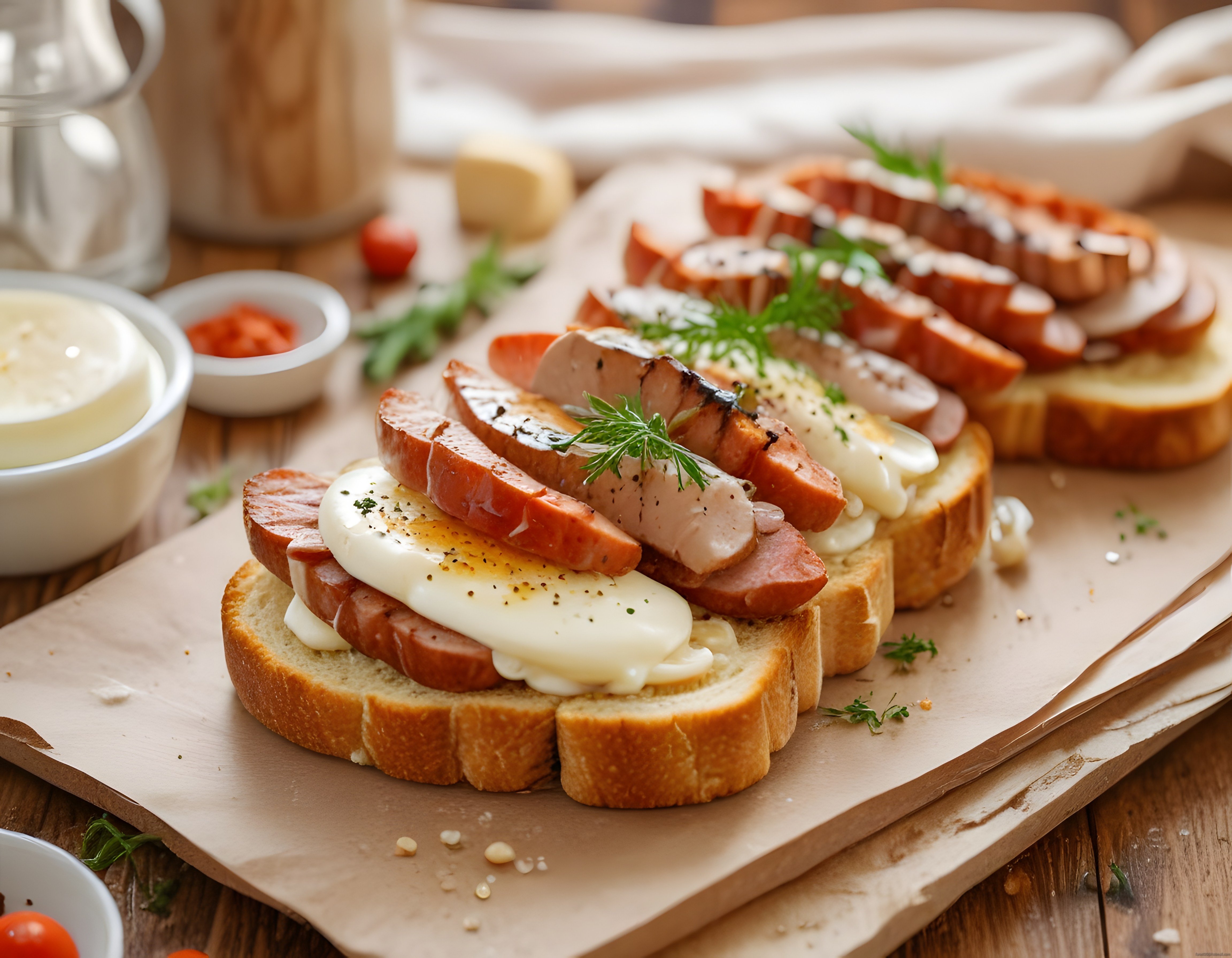 Kahvaltılık Ekmek Üstü Sosisli Yumurta Brunch Tarifi ve Sunum Önerisi
