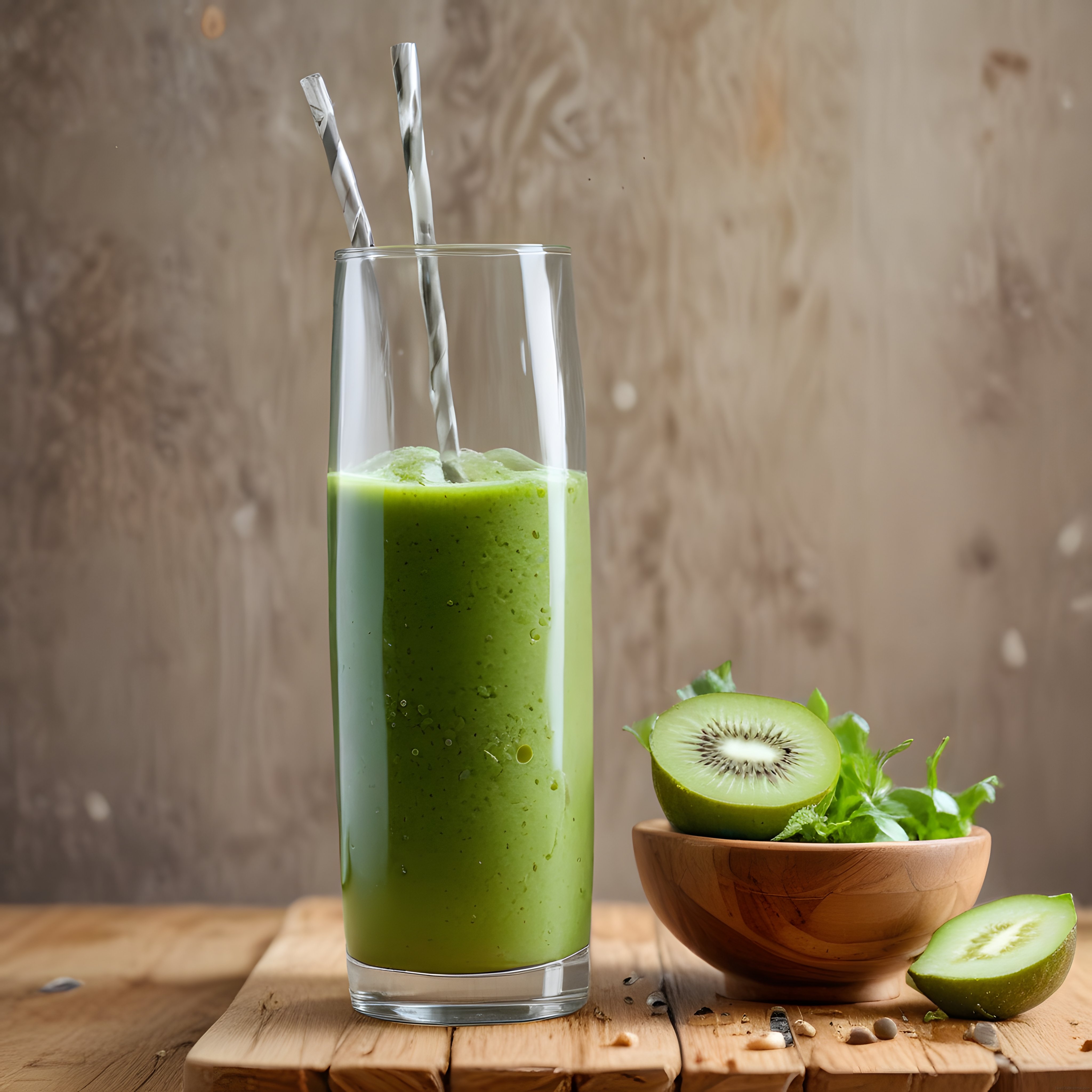 Kahvaltılık Kivili ve Yeşillikli Sağlıklı Detoks Smoothie Tarifi