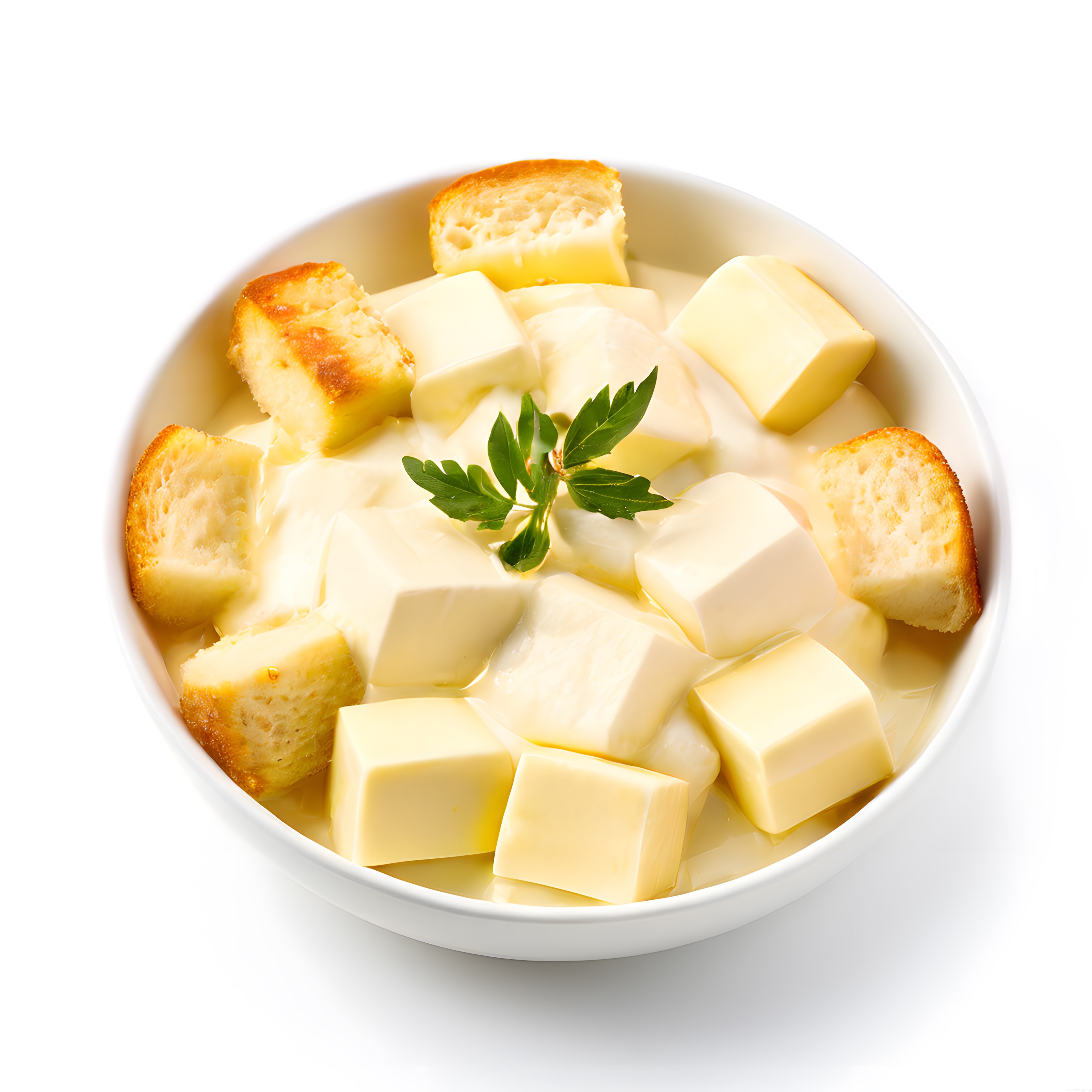 Kahvaltılık Peynir Kasesi: Kremalı Lor Peyniri ve Kızarmış Ekmek