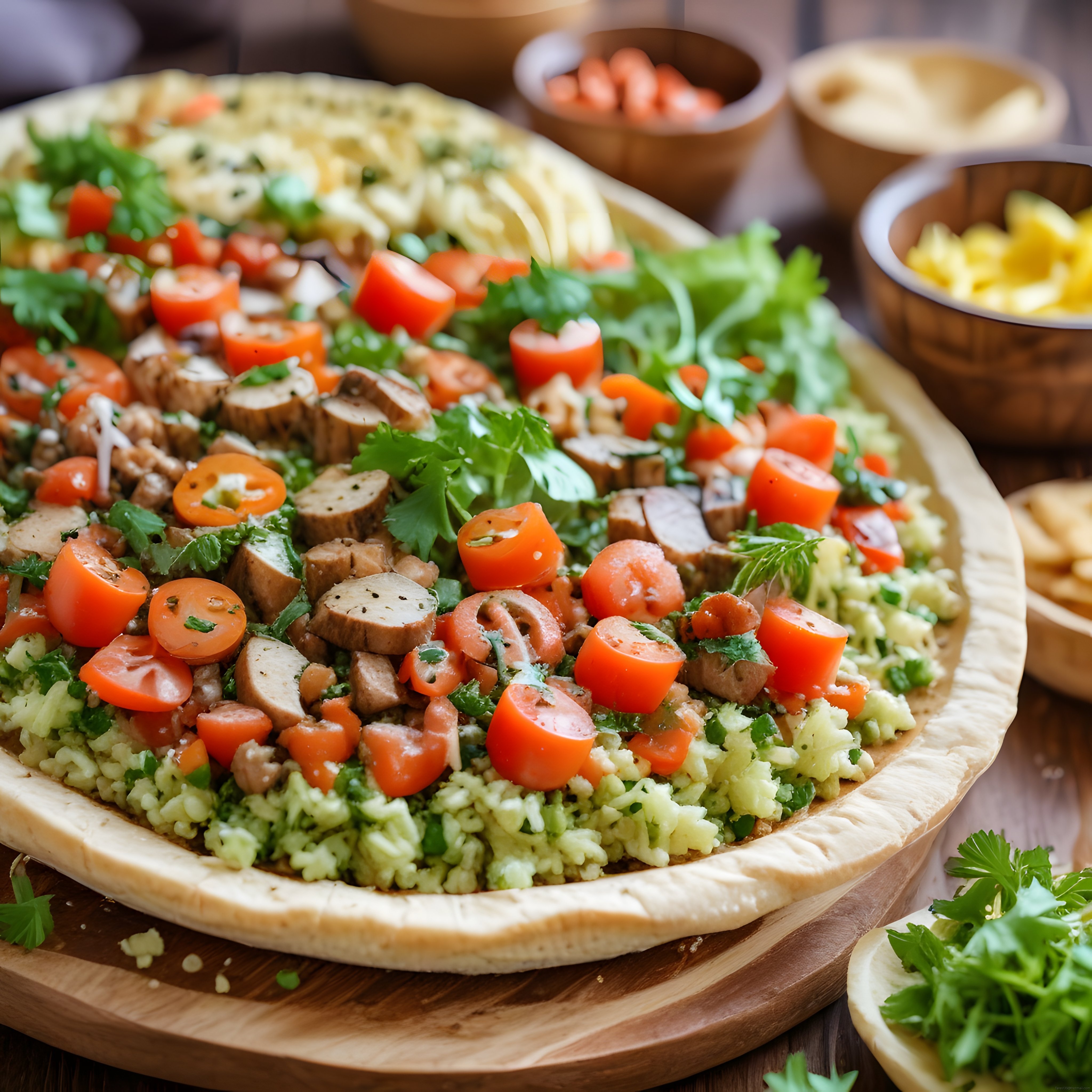 Kahvaltılık Pizza Tarifi: Taze Domates, Mantar ve Yeşilliklerle Lezzetli Bir Başlangıç