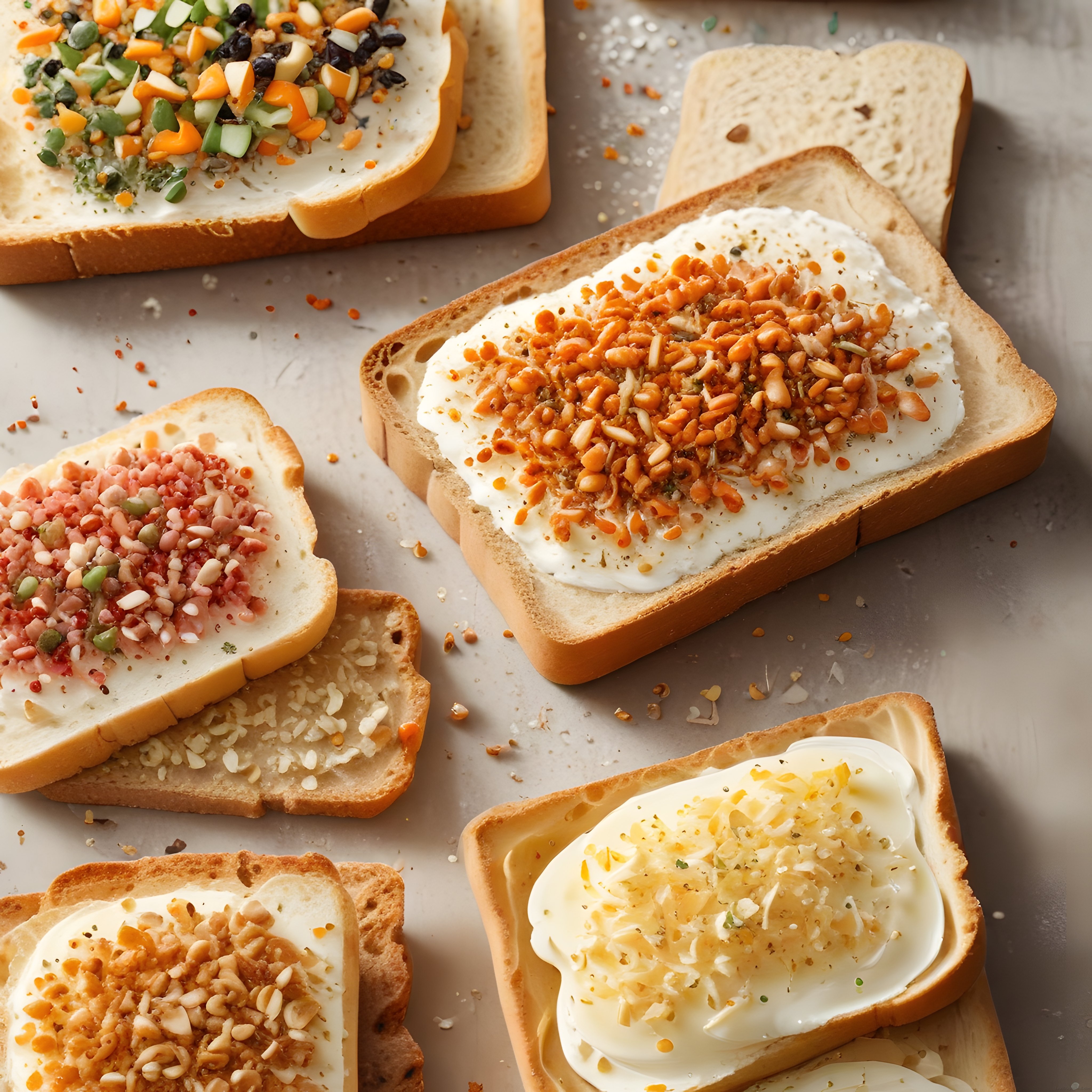 Kahvaltılık Tost Çeşitleri: Yumurta ve Taze Sebzeli Ekmek Dilimleri