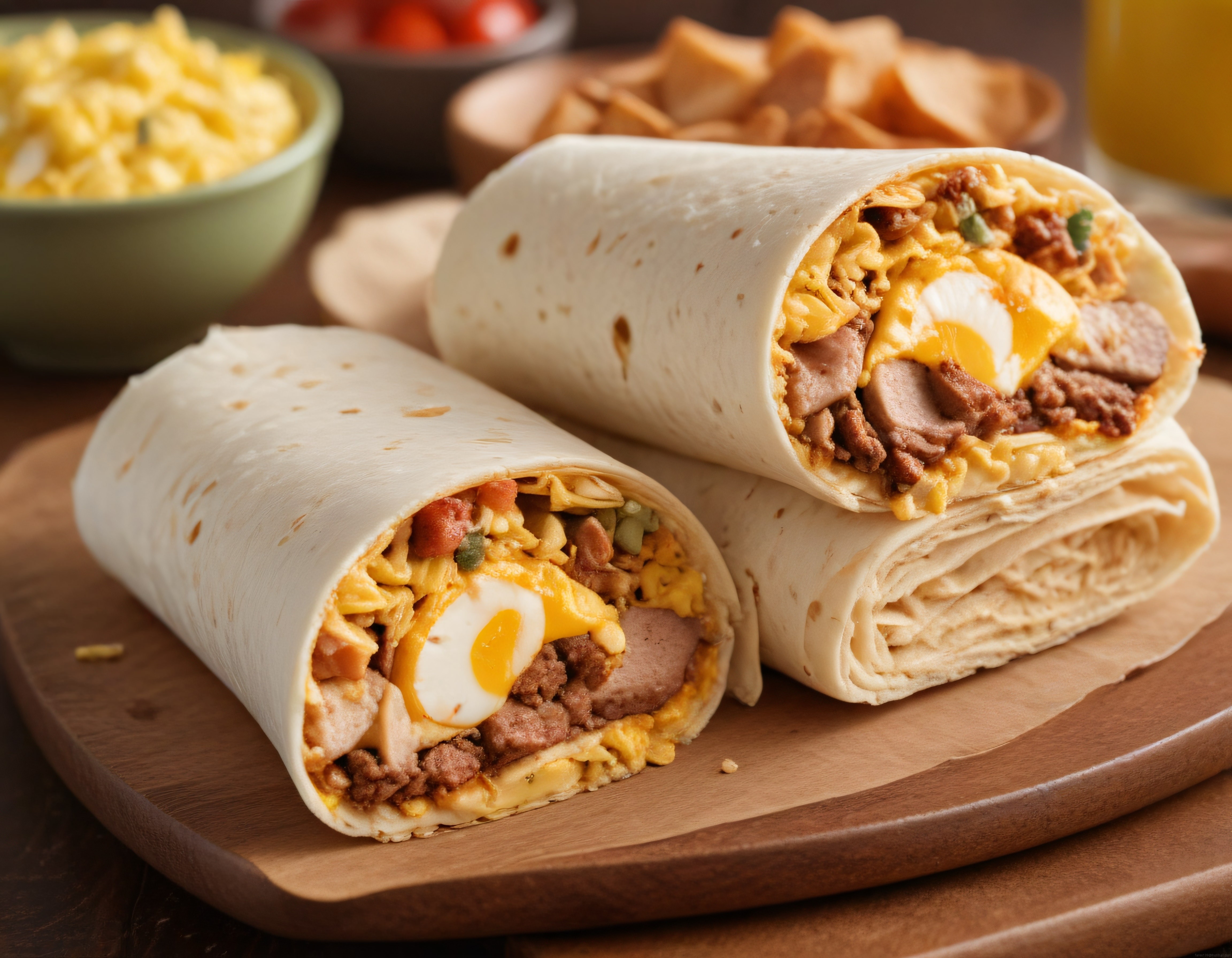 Kahvaltılık Wrap Tarifi: Tortilla Arası Peynirli Etli Yumurtalı Lezzet