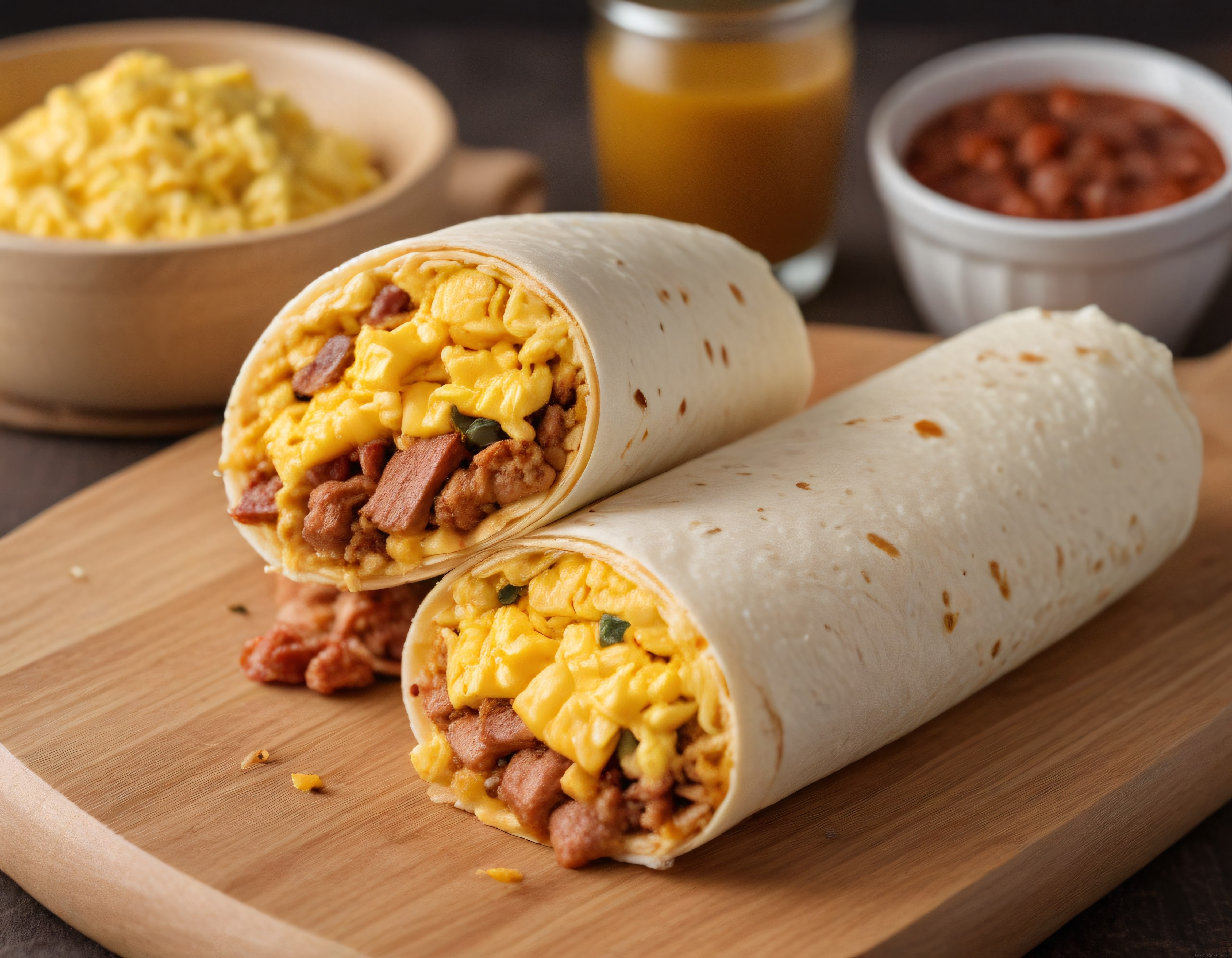 Kahvaltılık Wrap Tarifi: Yumurta Sosis ve Peynir Dolgulu Burritolar