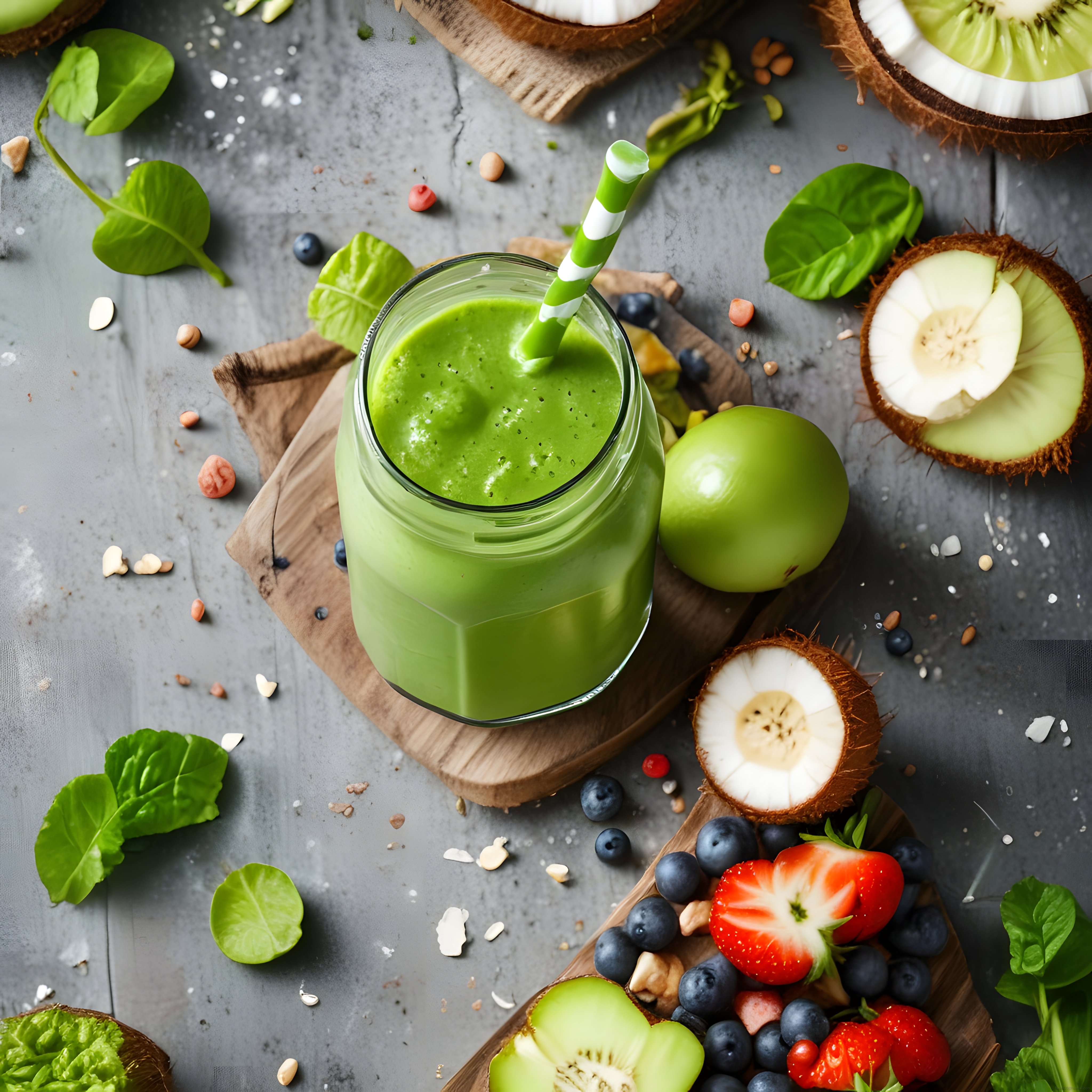 Kahvaltılık Yeşil Detoks Smoothie: Ispanaklı Meyveli Sağlıklı İçecek Tarifi
