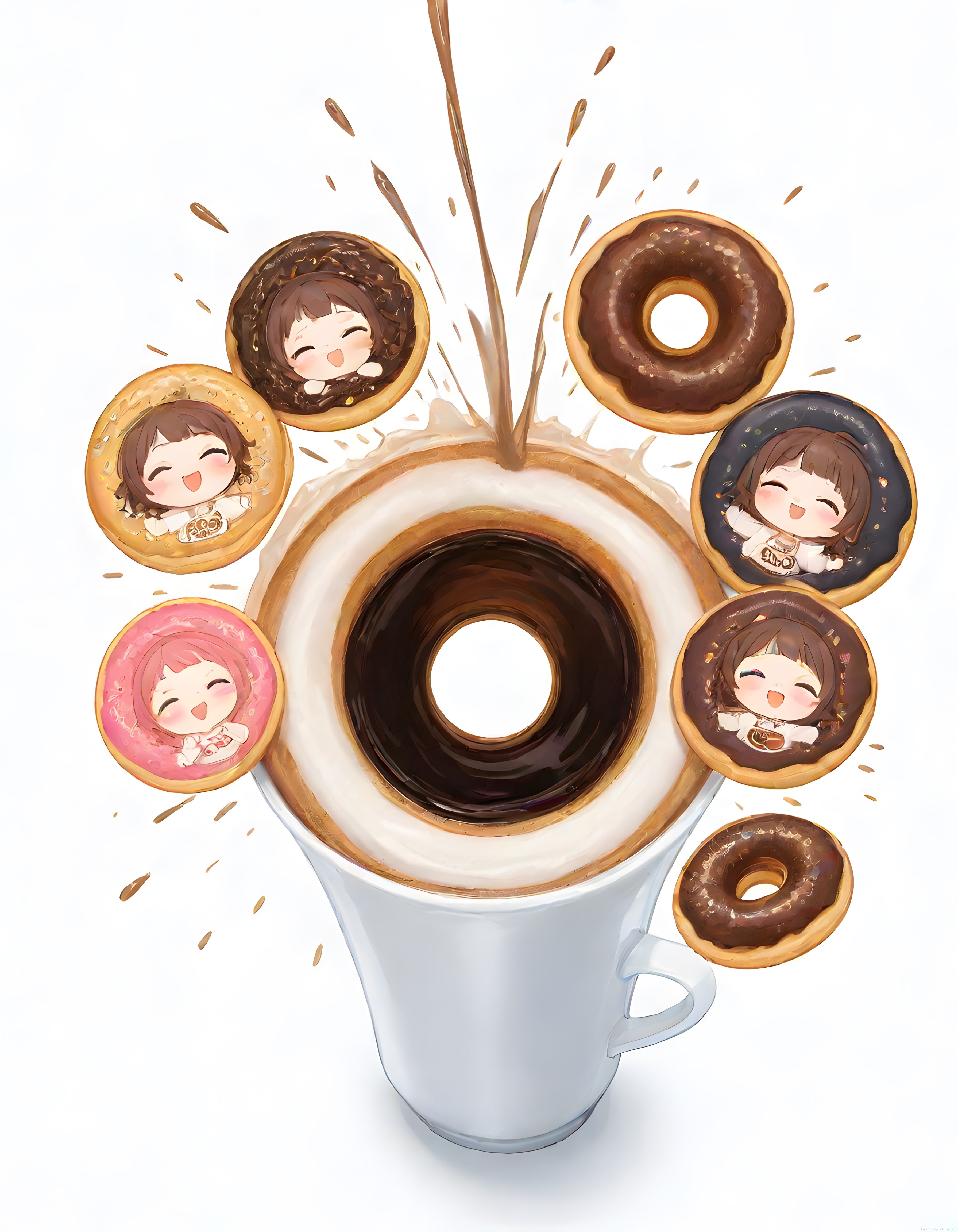 Kahve Fincanı ve Uçan Donutlar Arasında Sevimli Anime Karakterleri
