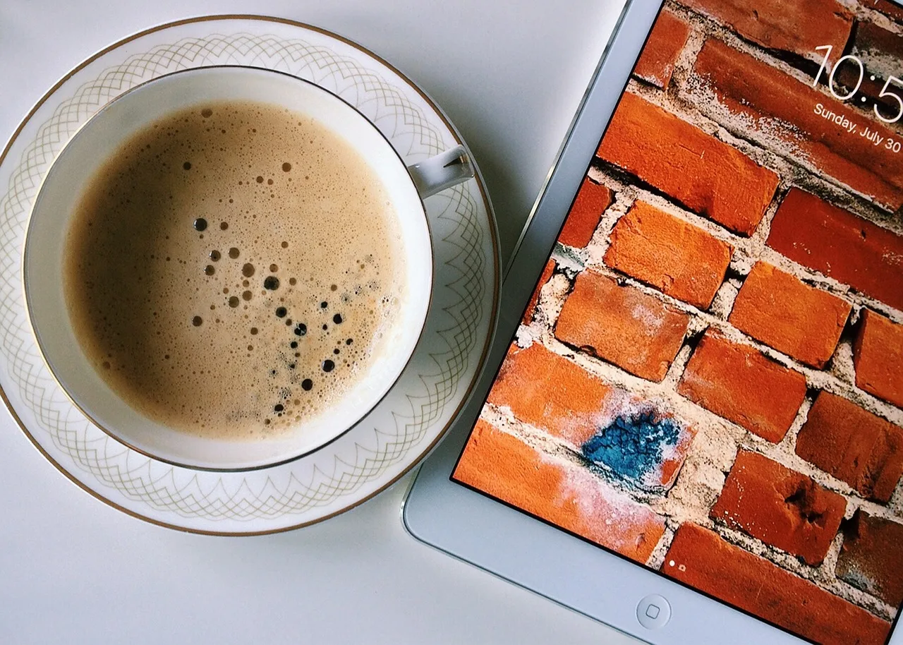 Kahve ve espresso sabah kahvaltısı fotoğrafı