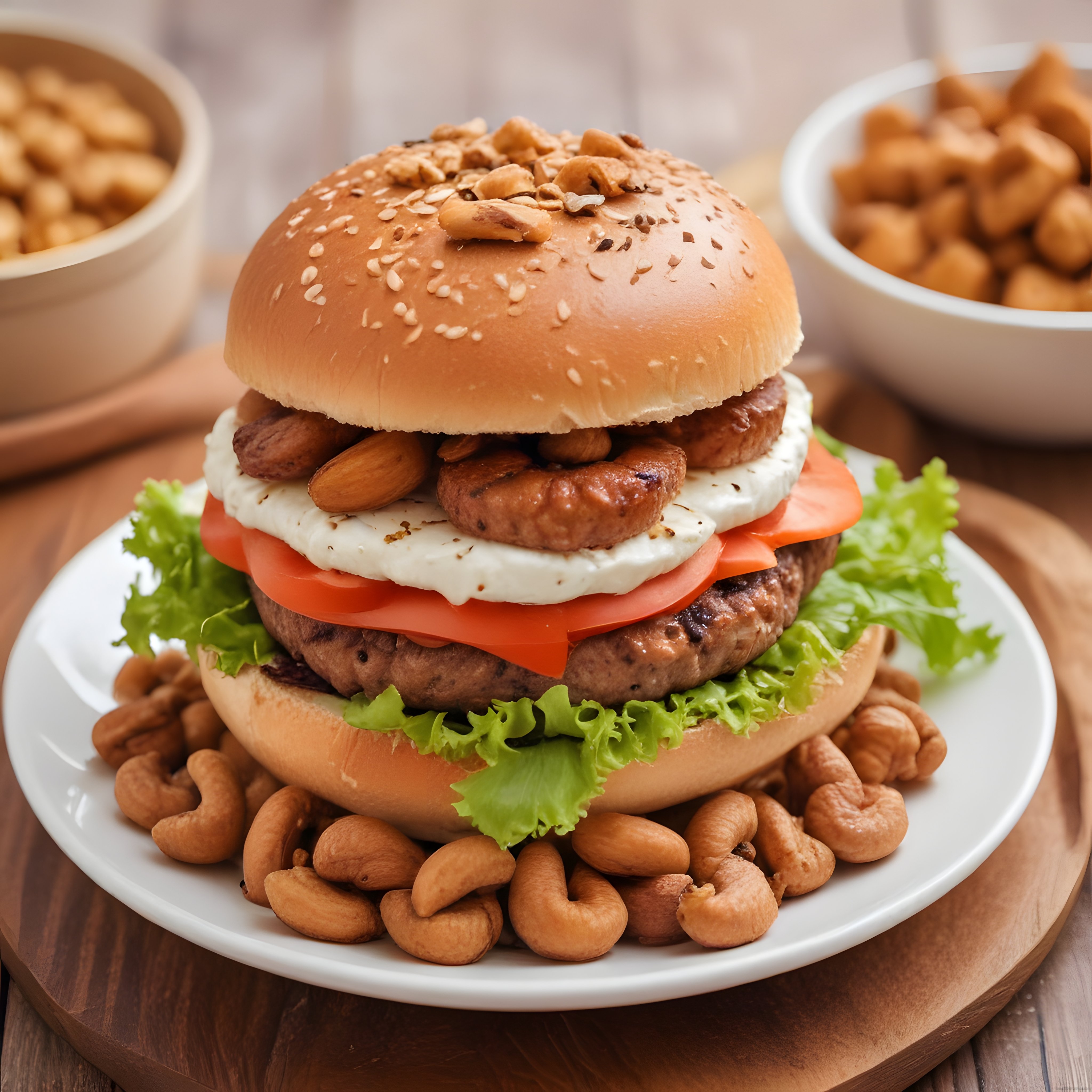 Kaju ve Cevizli Efsane Gurme Hamburger Tarifi ile Sunum Önerileri