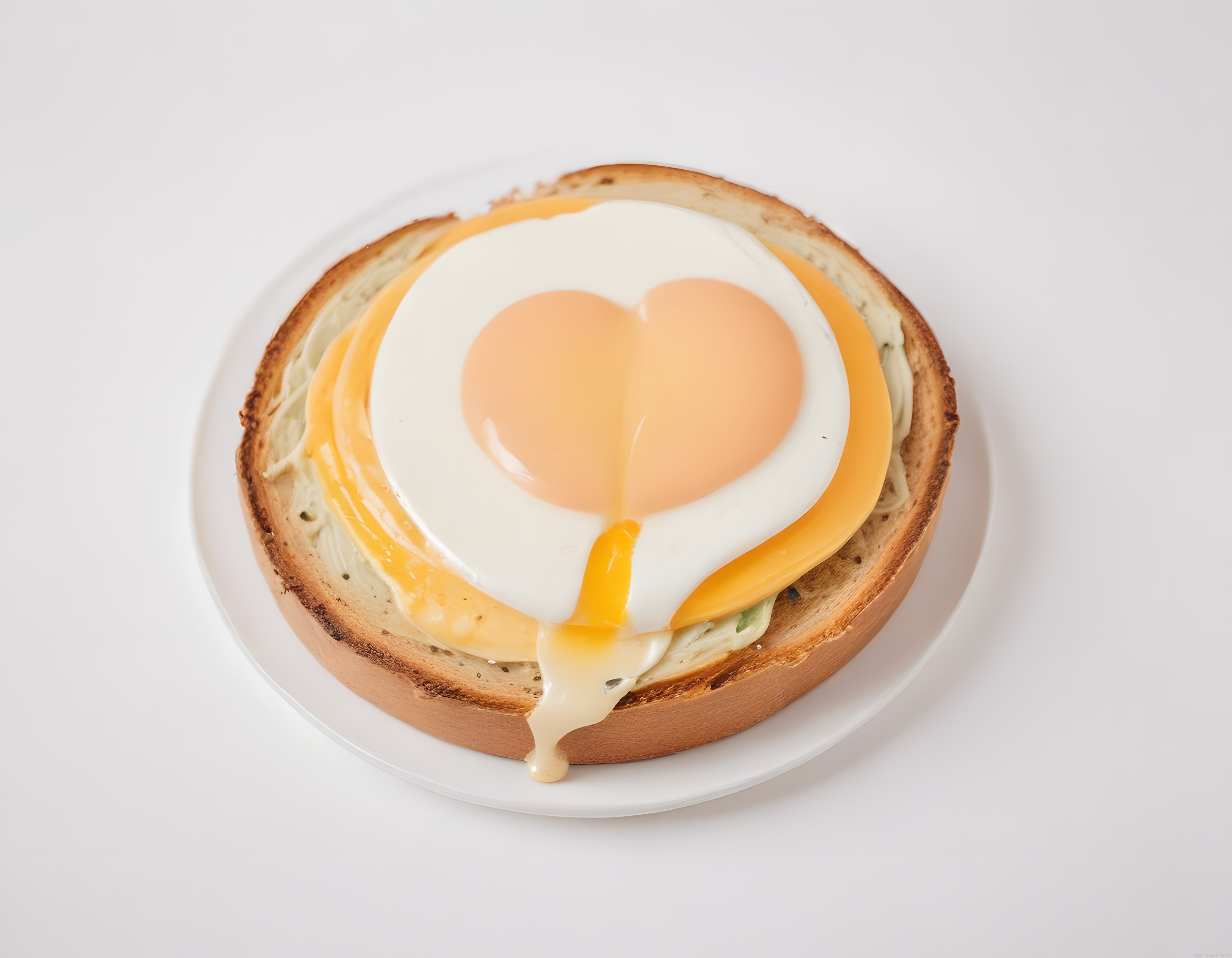 Kalp Şeklinde Pişmiş Yumurtalı Tost ile Romantik ve Doyurucu Bir Kahvaltı Tabağı