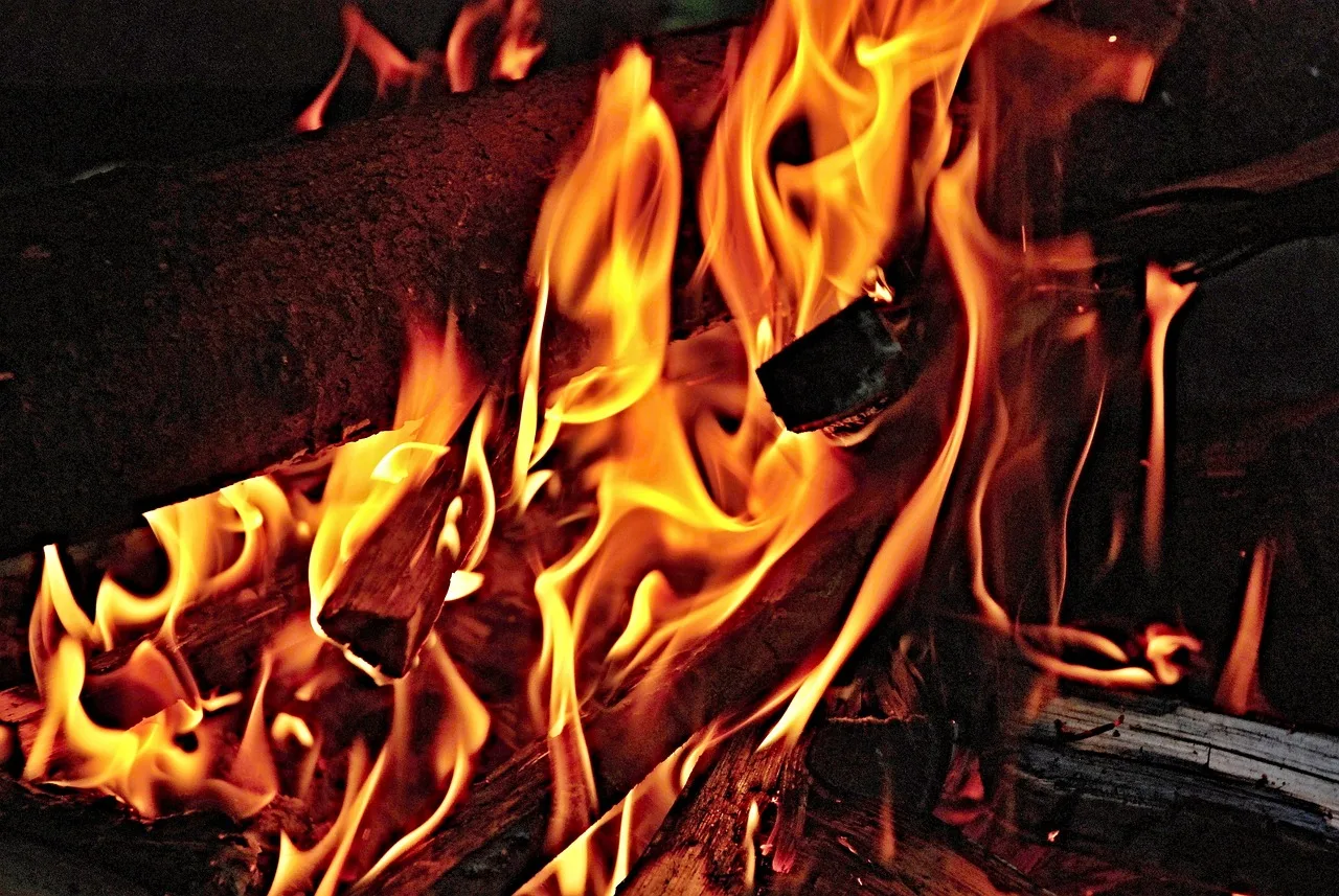 Kamp ateşi etrafında sıcak atmosfer - dış mekan fotoğrafı
