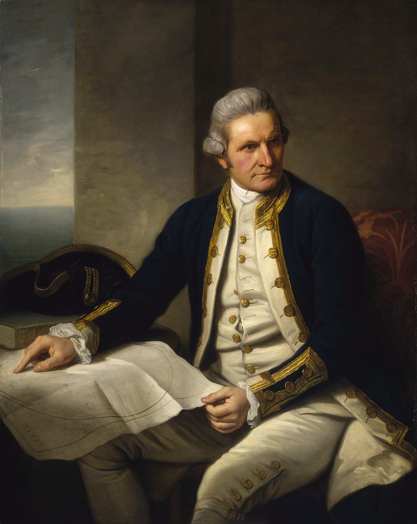 Kaptan James Cook'un Klasik Yağlı Boya Portresi ve Tarihi Üniforması