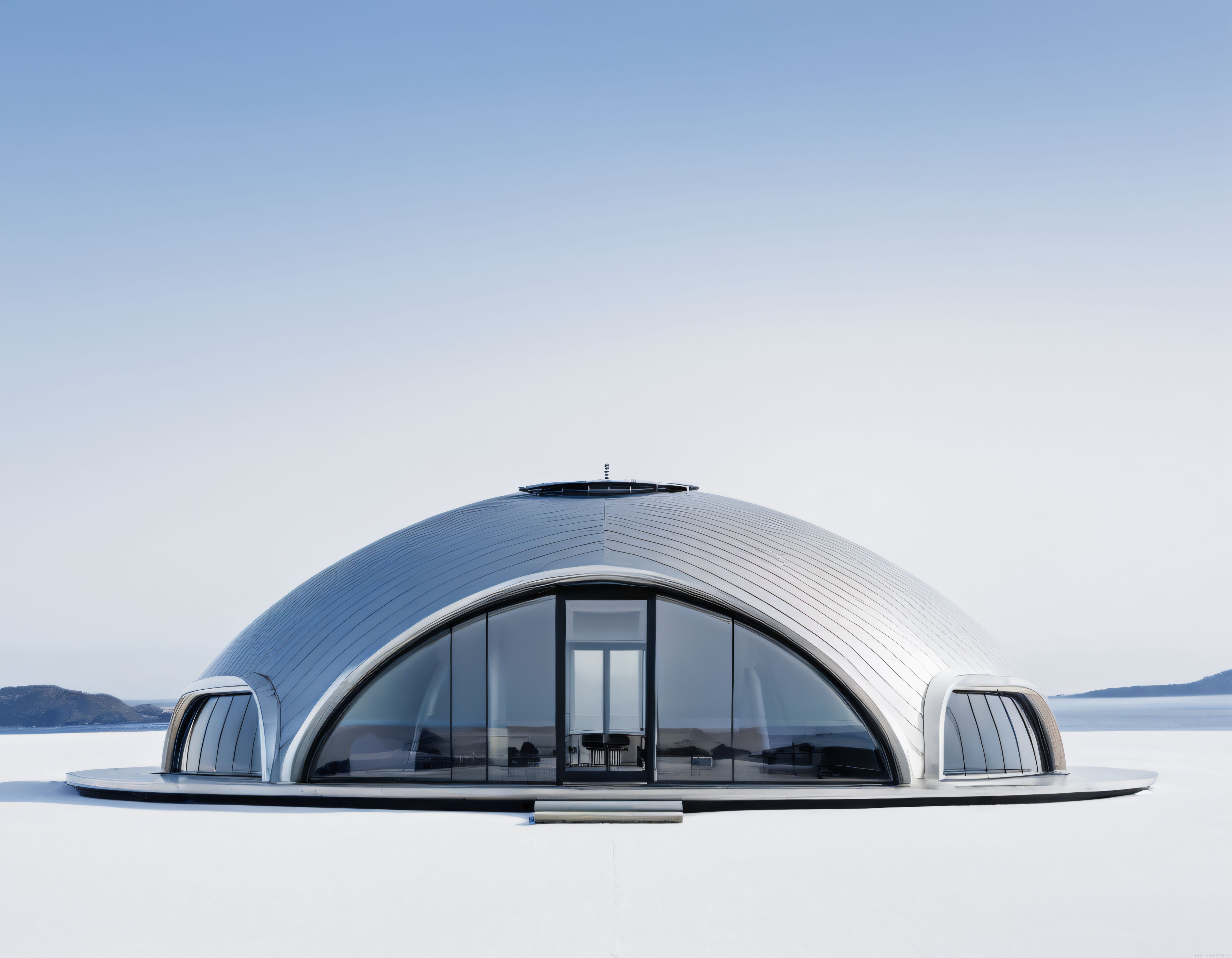 Kar Denizinin Ortasında Kubbe Evi: Geleceğin Minimalist Mimari Yorumu