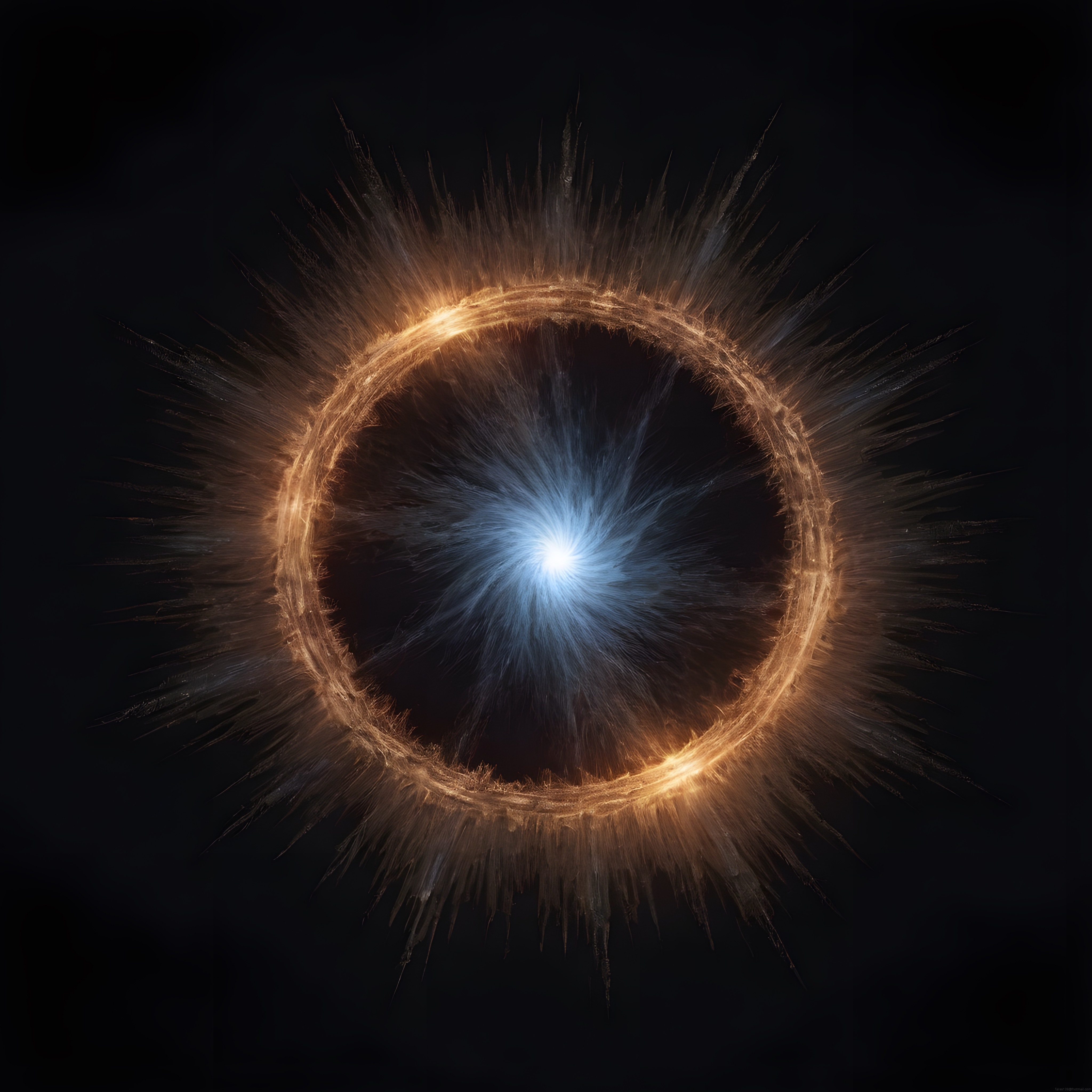 Kara Delik Event Horizon ve Işık Halkası: Kozmik Portalın Dijital Sanatı