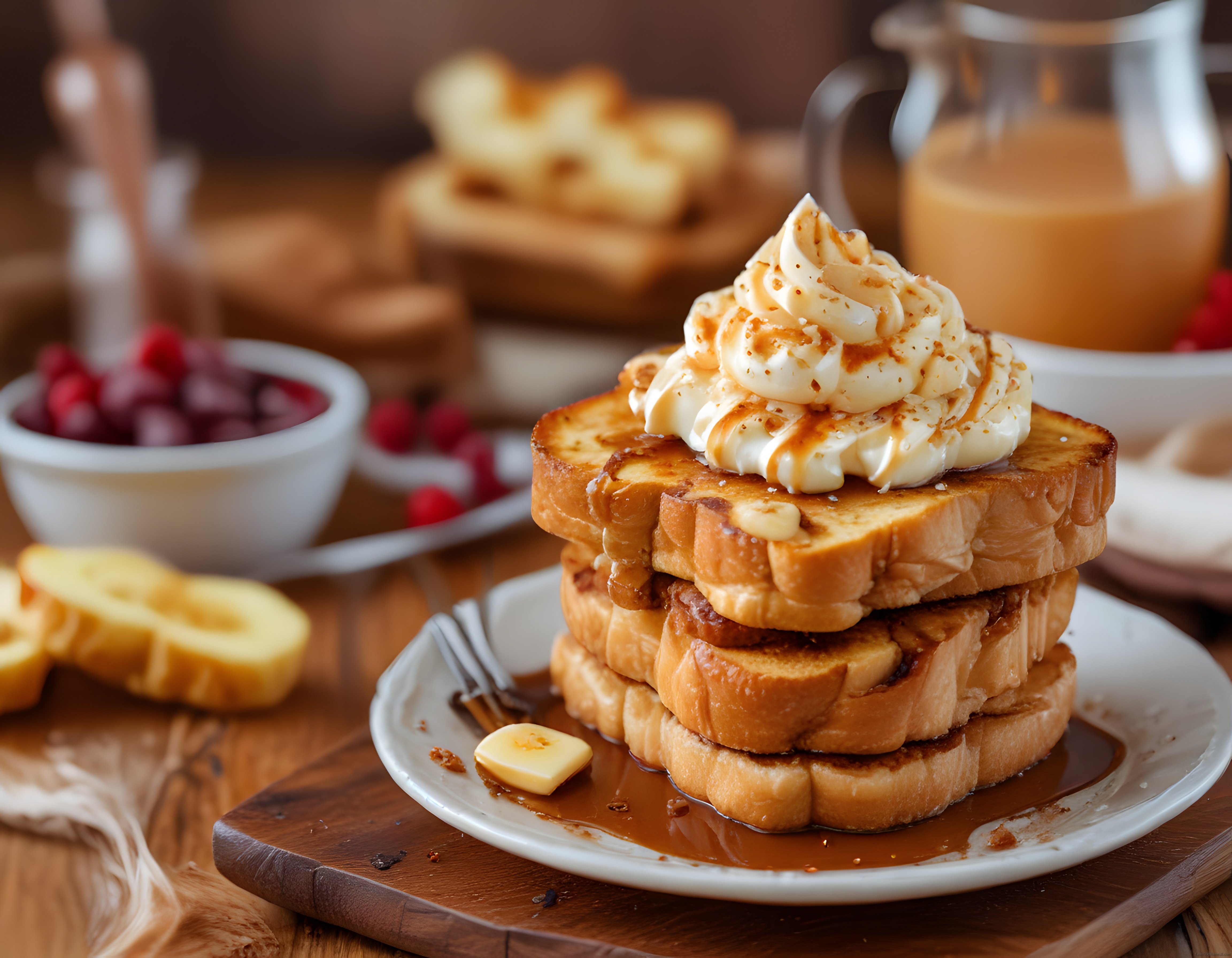 Karamel Soslu Kremalı French Toast ile Sıcacık Bir Kahvaltı Keyfi