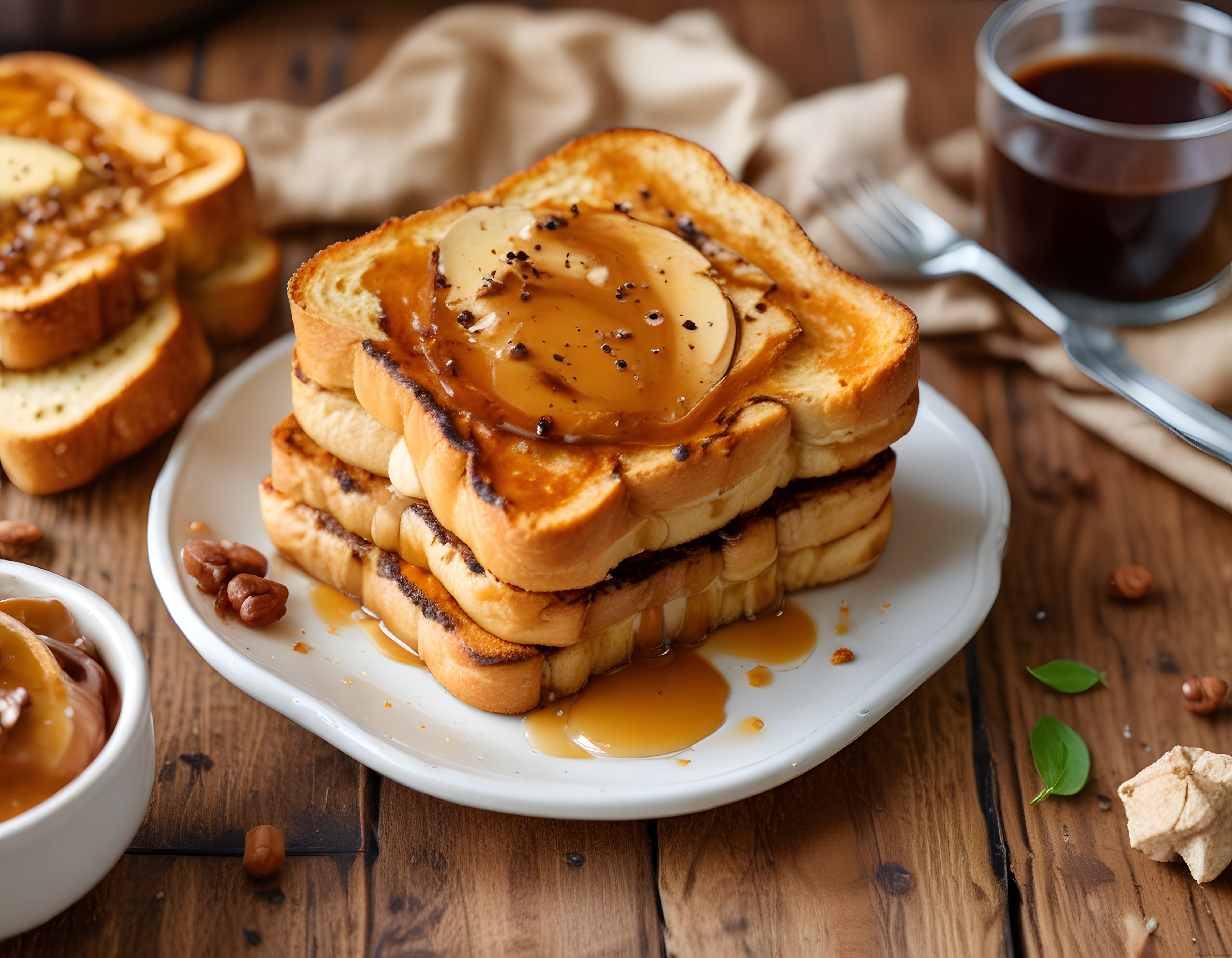 Karamelize Muzlu French Toast ve Akçaağaç Şurubuyla Eşsiz Kahvaltı Deneyimi