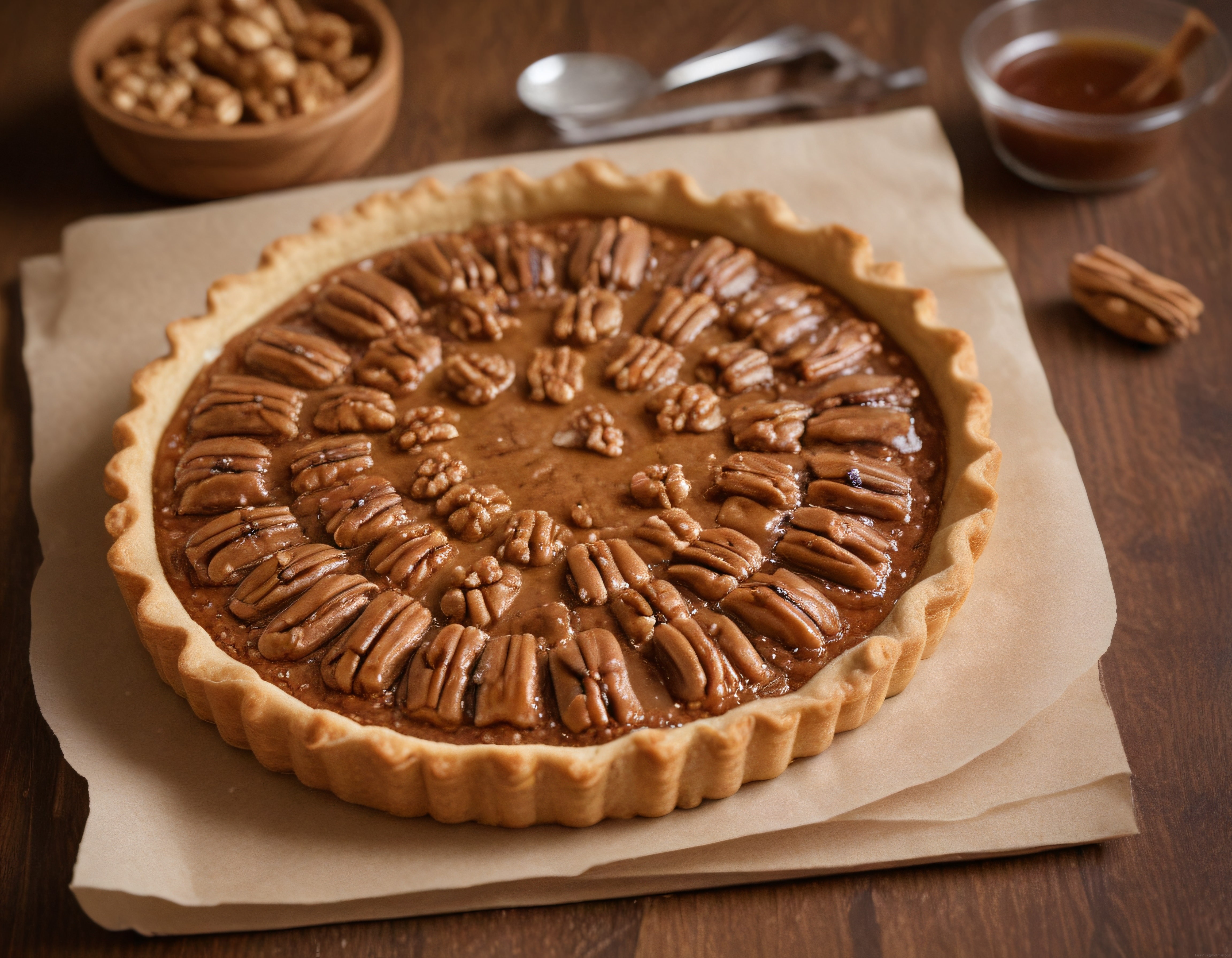 Karamelli Cevizli Tart Tarifi: Fırından Yeni Çıkmış Ev Yapımı Lezzet